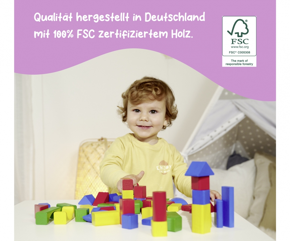 Eichhorn Bunte Holzbausteine 100010171 Eichhorn Bunte Holzbausteine 100010171