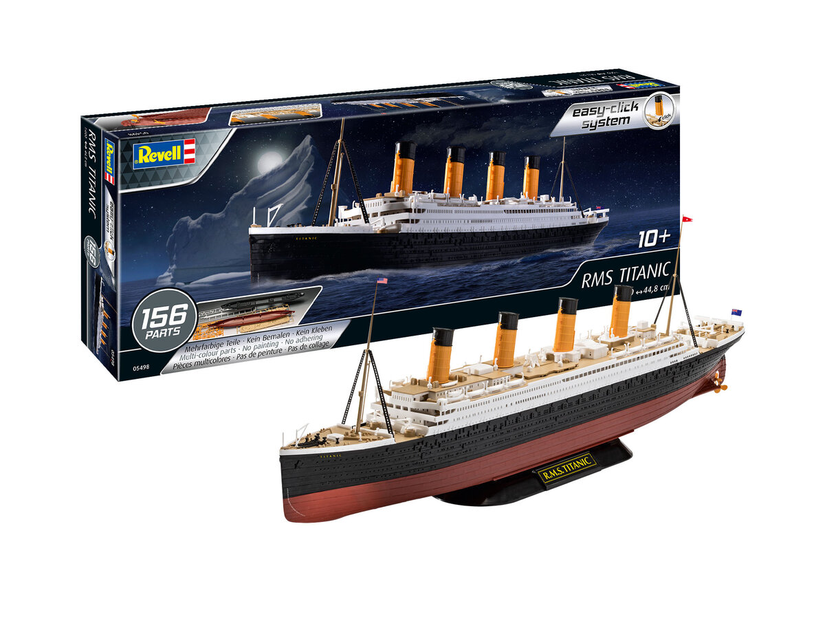 Revell_5498_R.M.S._Titanic_easy-click-system_Revell_Bausatz_zum_Zusammenstecken, Fahrzeug, Jacht, Kreuzer, Boot, Segelboot