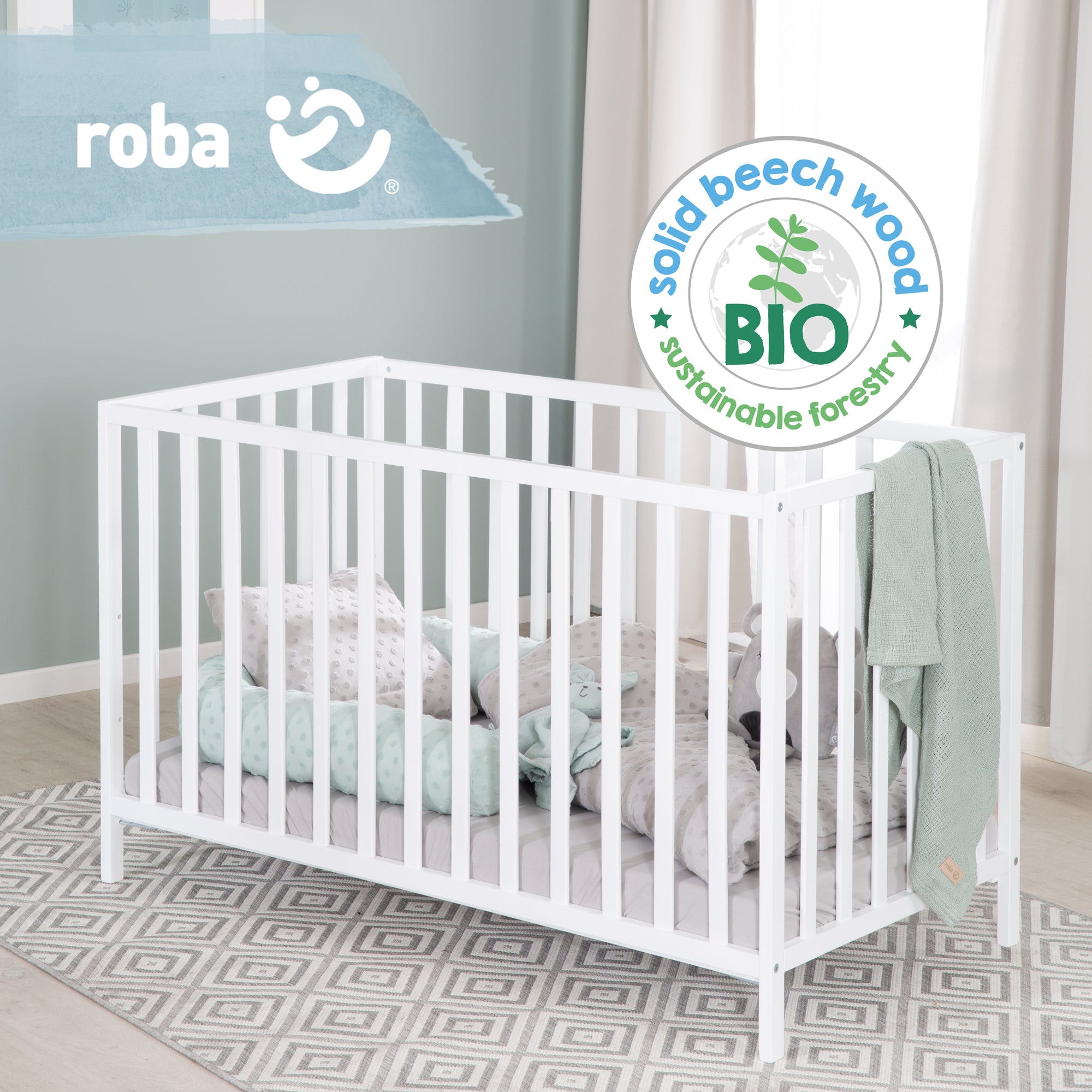 Roba 203100WE Kinderbett 60x120 cm weiß – Komplettbettsets & Einzelbetten - Bild 7 Roba 203100WE Kinderbett 60x120 cm weiß – Komplettbettsets & Einzelbetten - Produktbild 7