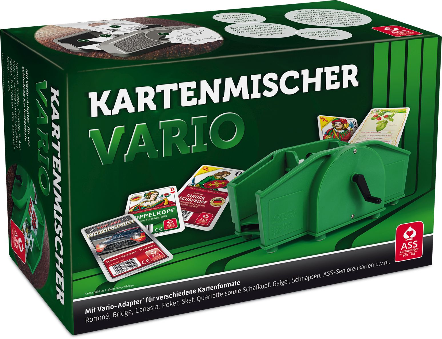 ASS Kartenmischer Vario. Spielezubehör Erste, Hilfe, Erste, Hilfe, Erste, Hilfe, Erste, Hilfe