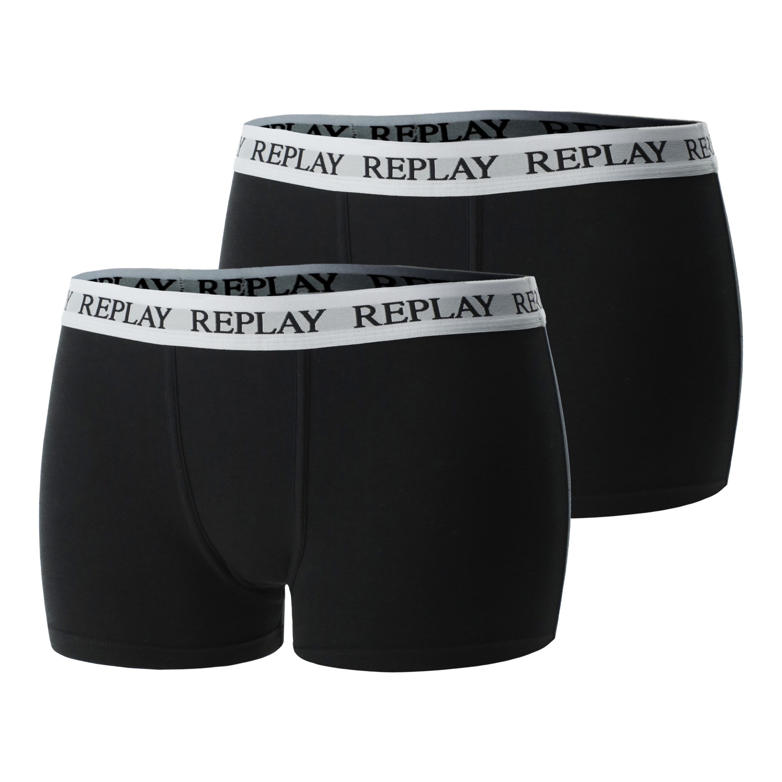 REPLAY Damen Panty I101561BW - Schwarz/Weiß, 2er Pack, Größe L GR. L Bekleidung, Unterwäsche
