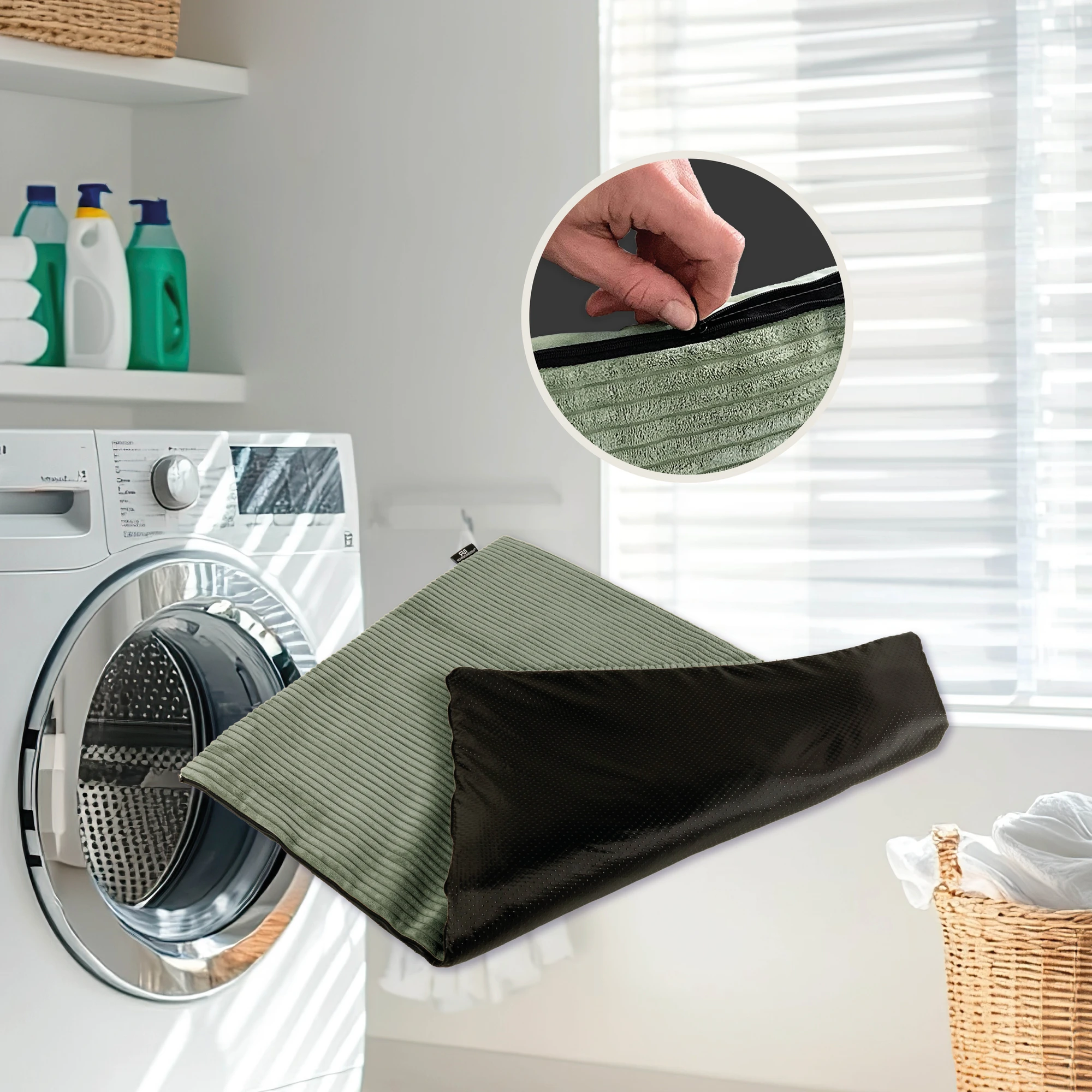 Rohrschneider RS 22389 Hanfmatte Cordbezug – Naturmatte mit Bezug GR.1