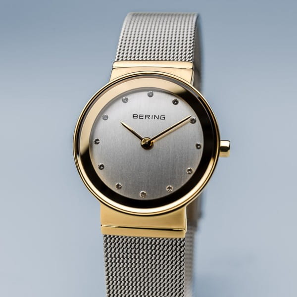 Bering 10126-001 Damenuhr, Milanaise, Silber/Gold