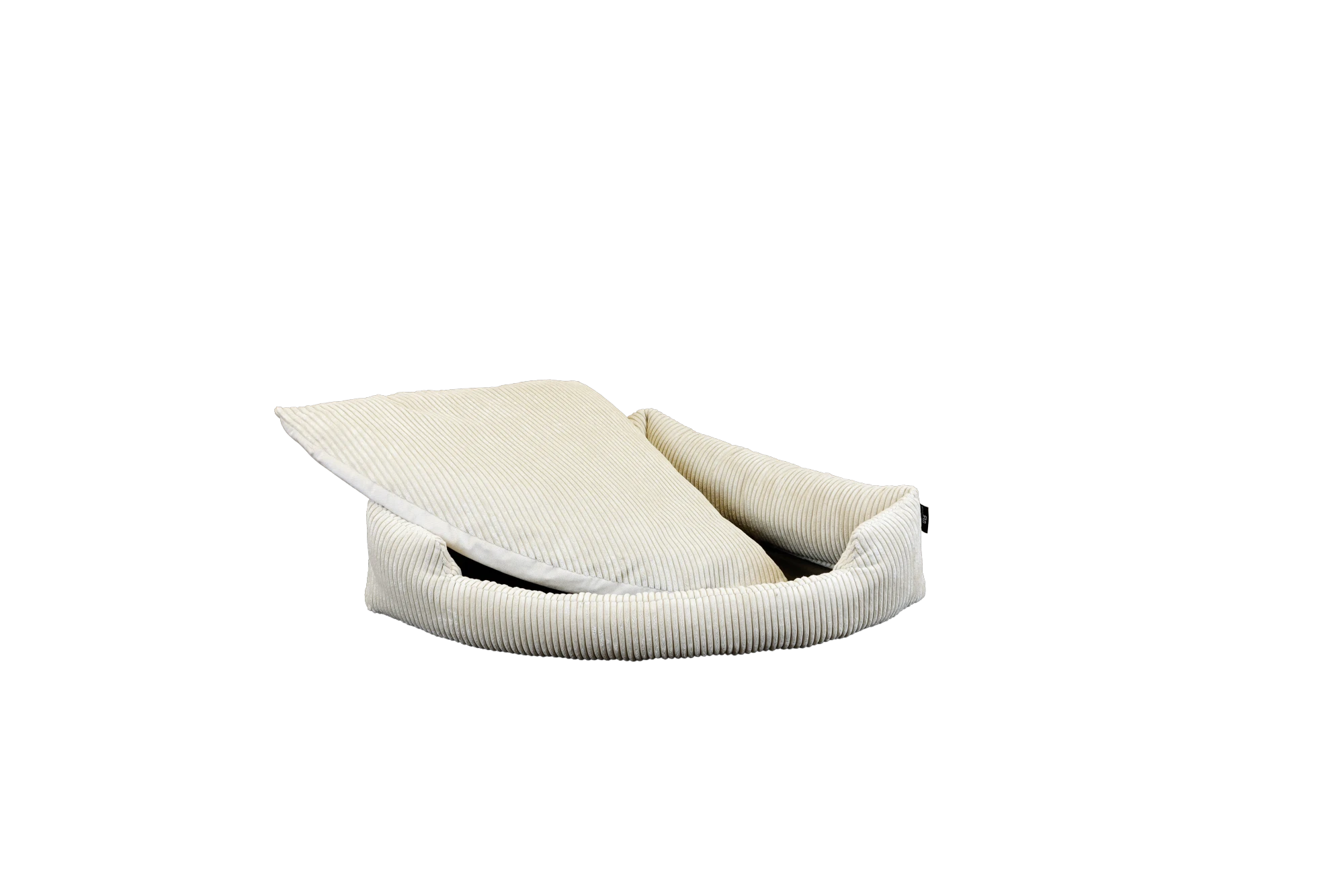 Rohrschneider RS 22335 Eck-Kuschelsofa Tabby Cord – Sofa mit Wendekissen GR.2 Beige