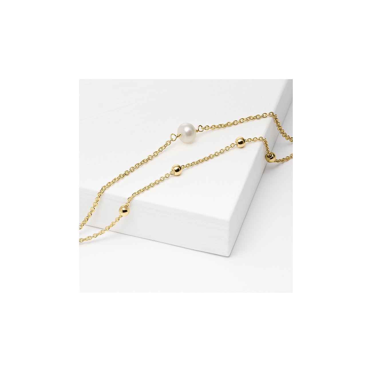 JETTE S.88601742 ARMBAND, PERLE, GELBGOLD, 17+3 CM