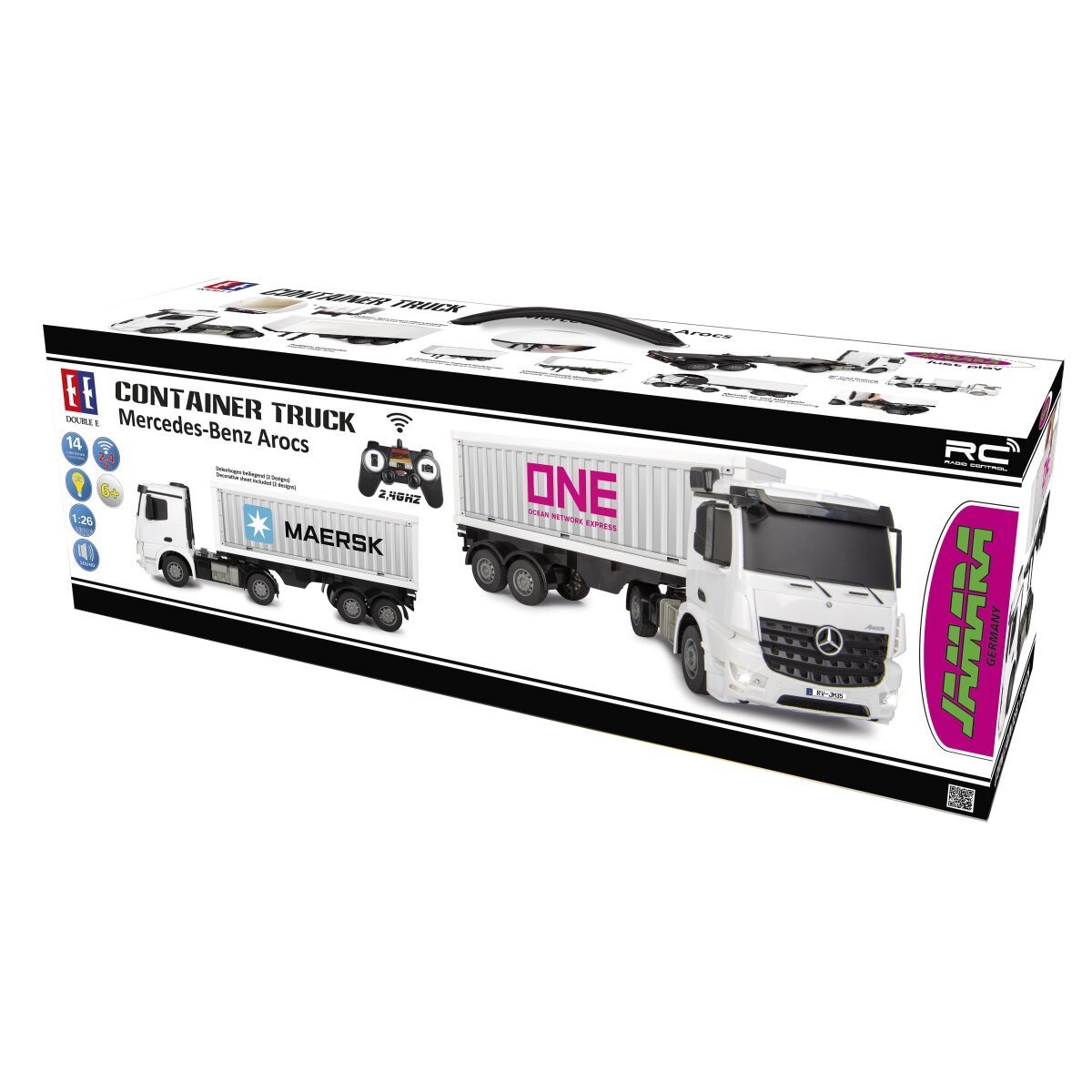 JAMARA Container LKW Mercedes-Benz Arocs 1:26 2,4GHz ab 6 Jahren