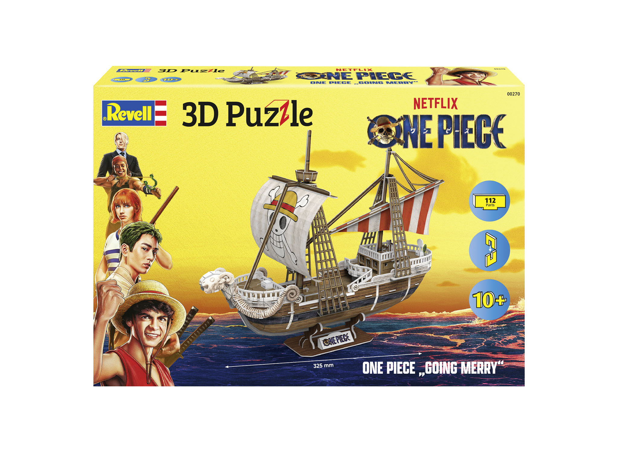 Revell 00270 One Piece Flying Lamb / Going Merry 3D Puzzle Erwachsener, Weiblich, Person, Frau, Boot