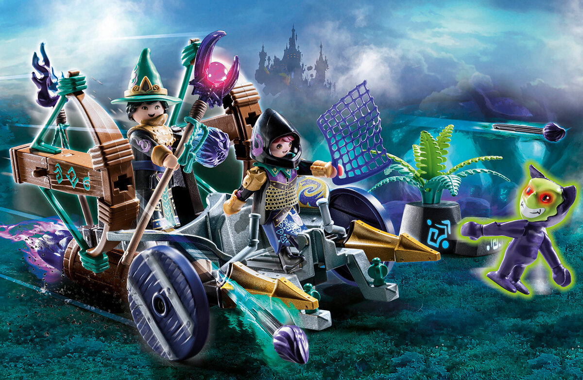 PLAYMOBIL 70748 Violet Vale - D?monen-Fangwagen Maschine, Rad, Person