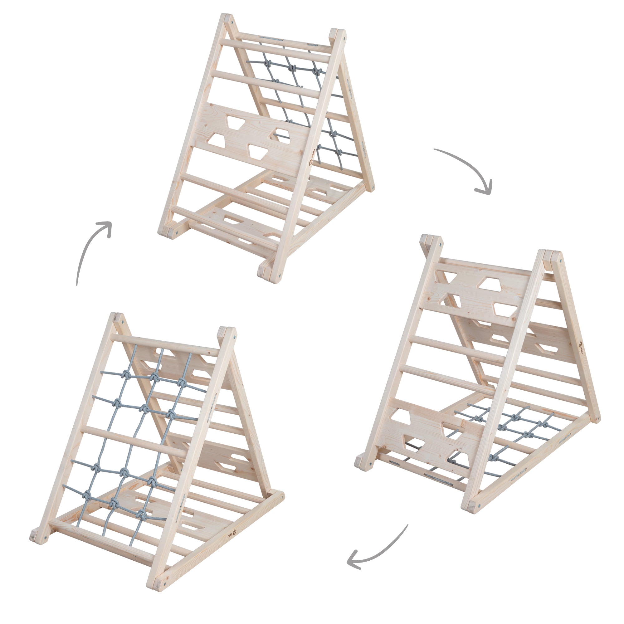 Roba 440130NU Kletterdreieck natur unbehandelt – Motorik & Lernen - Bild 3 Roba 440130NU Kletterdreieck natur unbehandelt – Motorik & Lernen - Produktbild 3
