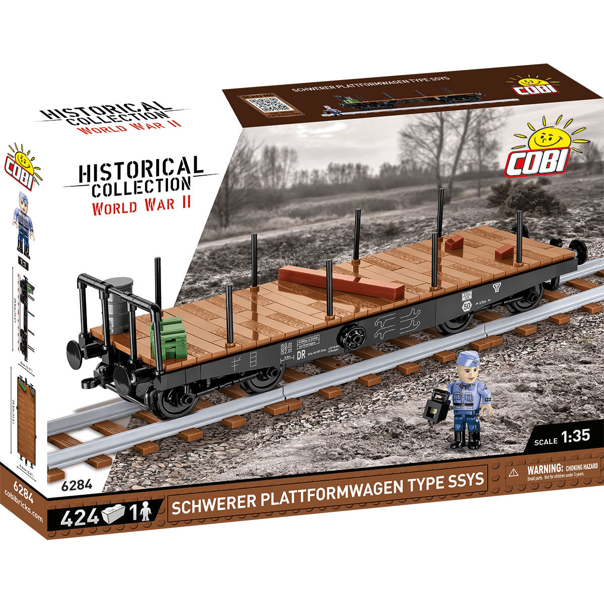 COBI 6284 - GERMAN RAILW. SCHW. PLATTW. SCALE 1:35 COBI 6284 - GERMAN RAILW. SCHW. PLATTW. SCALE 1:35