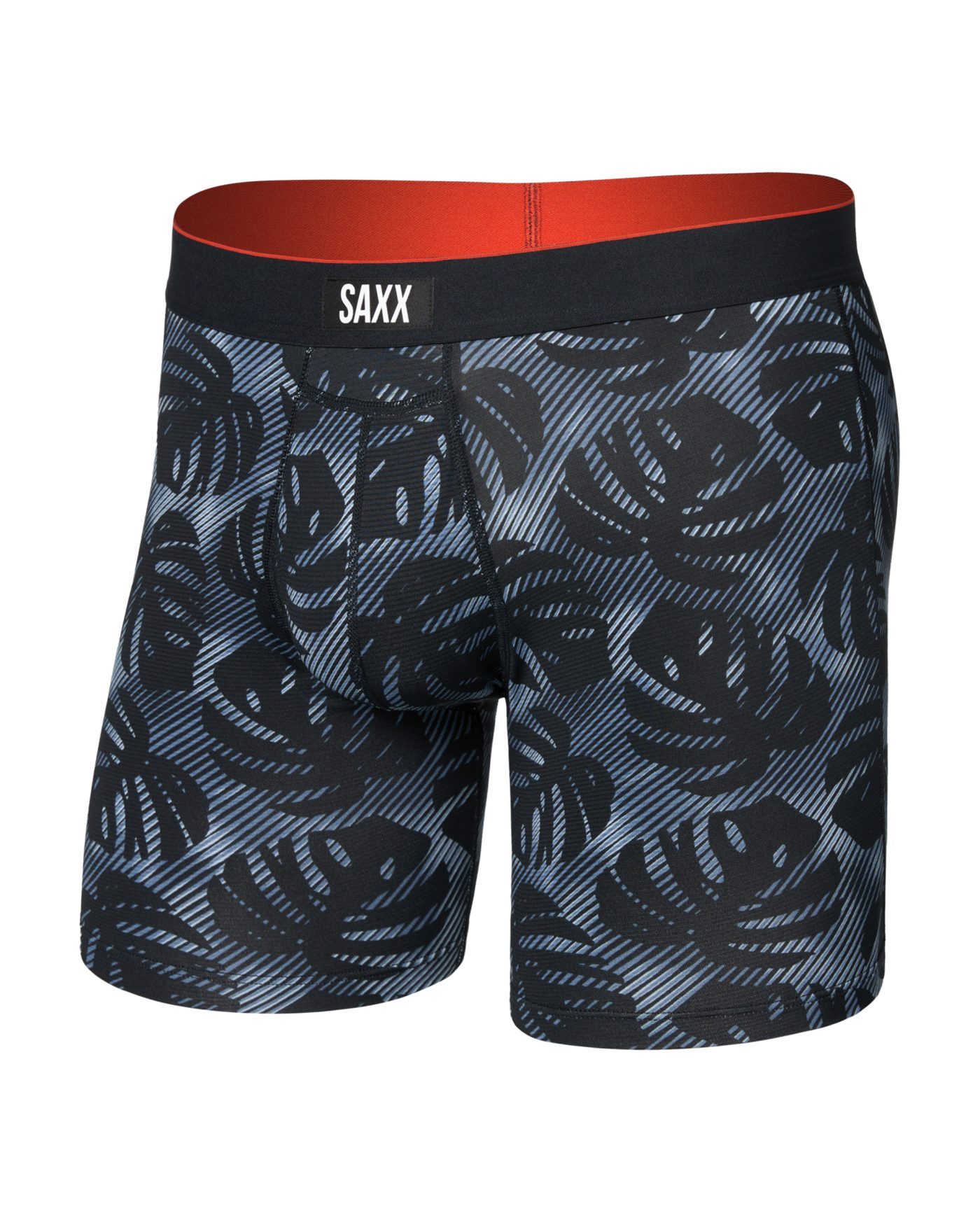 SAXX Boxershort Multi-Sport Mesh - Schwarz / Tropenprint - Bild 4 SAXX Boxershort Multi-Sport Mesh - Schwarz / Tropenprint - Bild 4