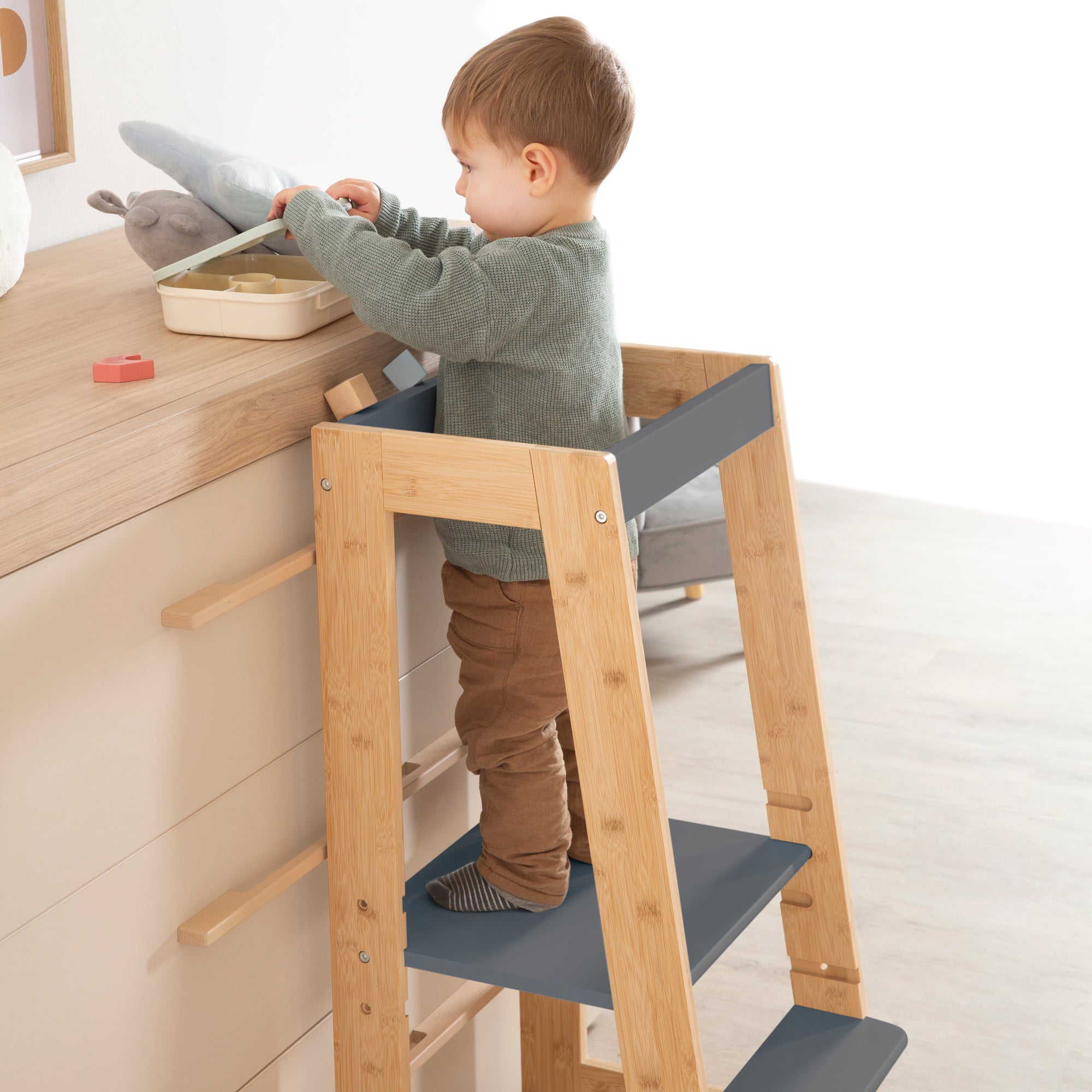 Roba 440113AB Lernturm anthrazit-Bambus – Motorik & Lernen - Produktbild 2