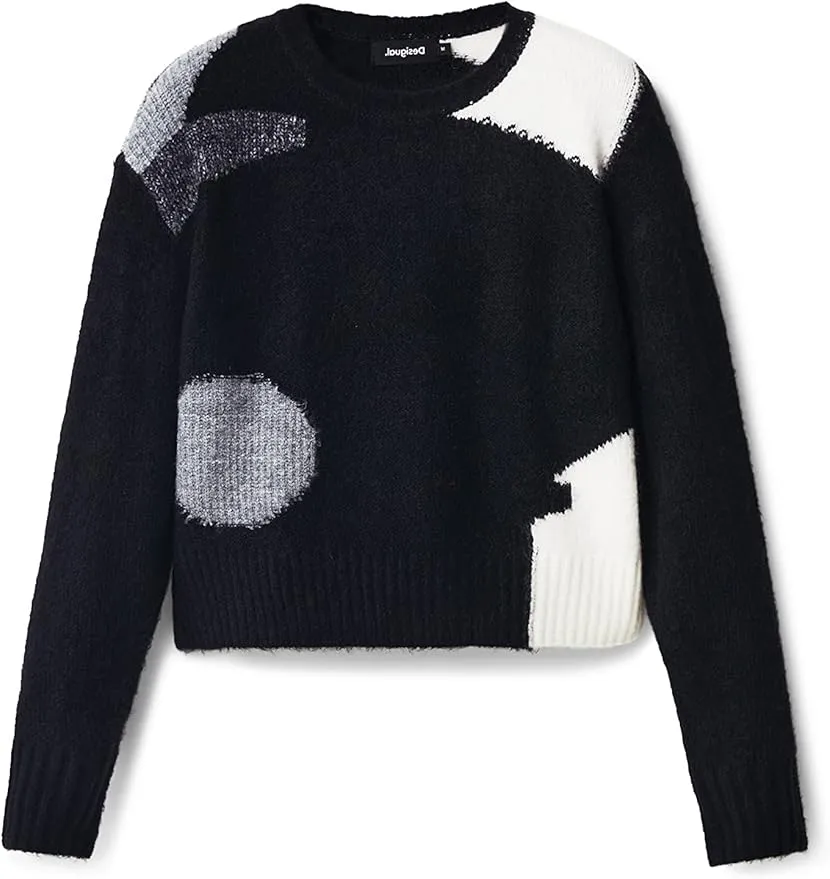 Desigual Damen Pullover - Strickpullover mit geometrischem Design 22WWJF142000 GR. M Desigual Damen Pullover - Strickpullover mit geometrischem Design 22WWJF142000 GR. M