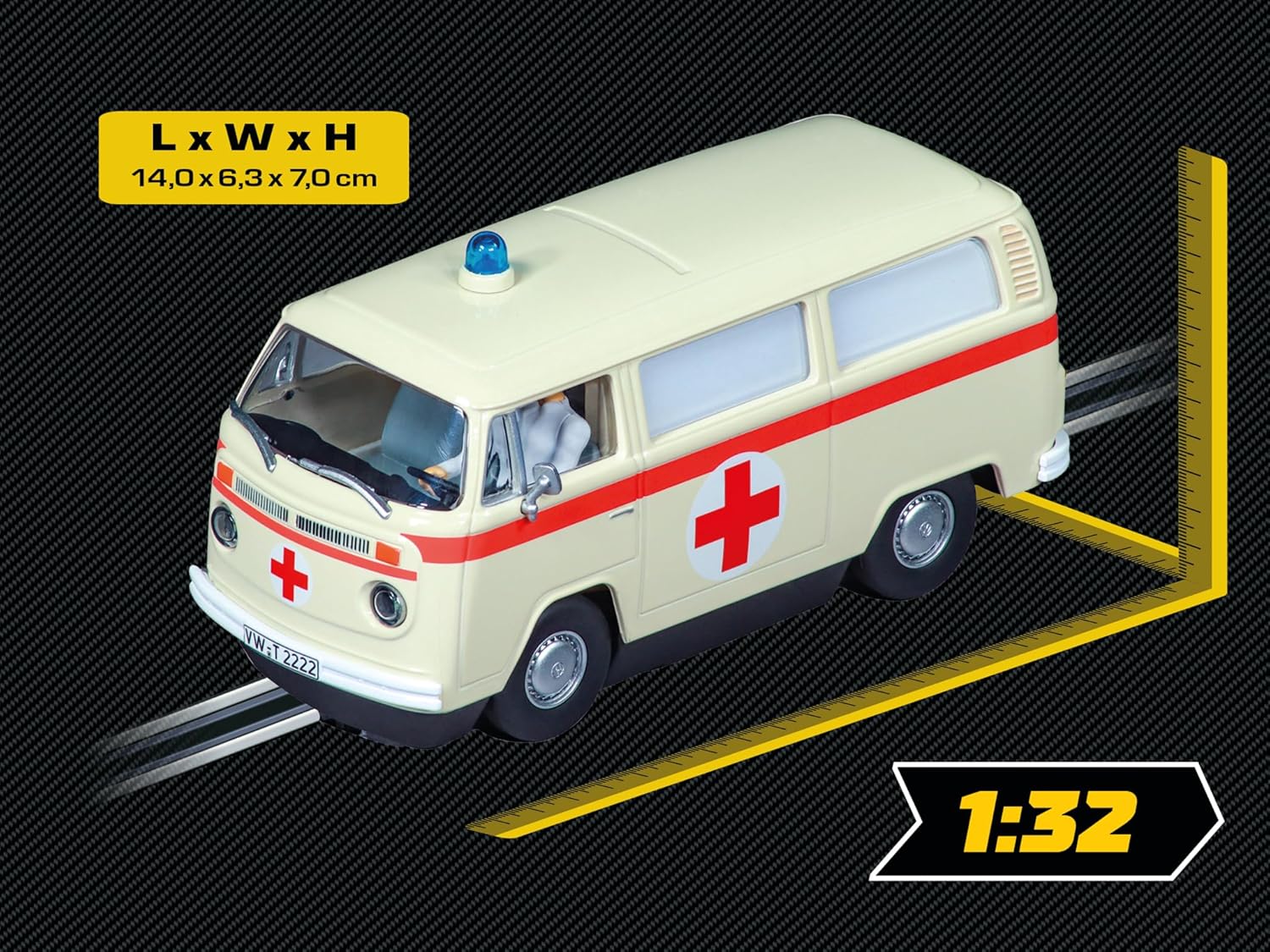 Carrera Volkswagen Bus T2b "Ambulance. Red Cross" - Evolution Slotcar im Maßstab 1:32 20027794 Transport, Transporter, Fahrzeug, Krankenwagen, Auto