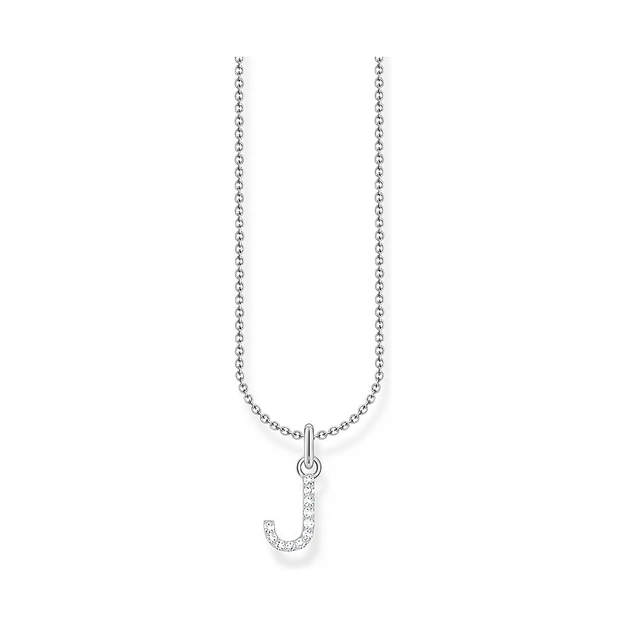 Thomas, Sabo, Kette, Mit, Anhänger, Buchstabe, J, Länge, 45, Cm, Silber, KE2249-051-14-L45V