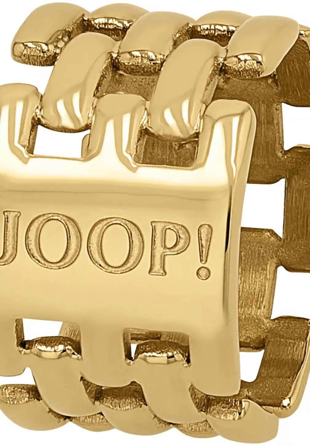 JOOP! Ring - aus hochglanzpoliertem Edelstahl, 13 mm Breite, Größe 56, Damen JOOP! Ring - aus hochglanzpoliertem Edelstahl, 13 mm Breite, Größe 56, Damen