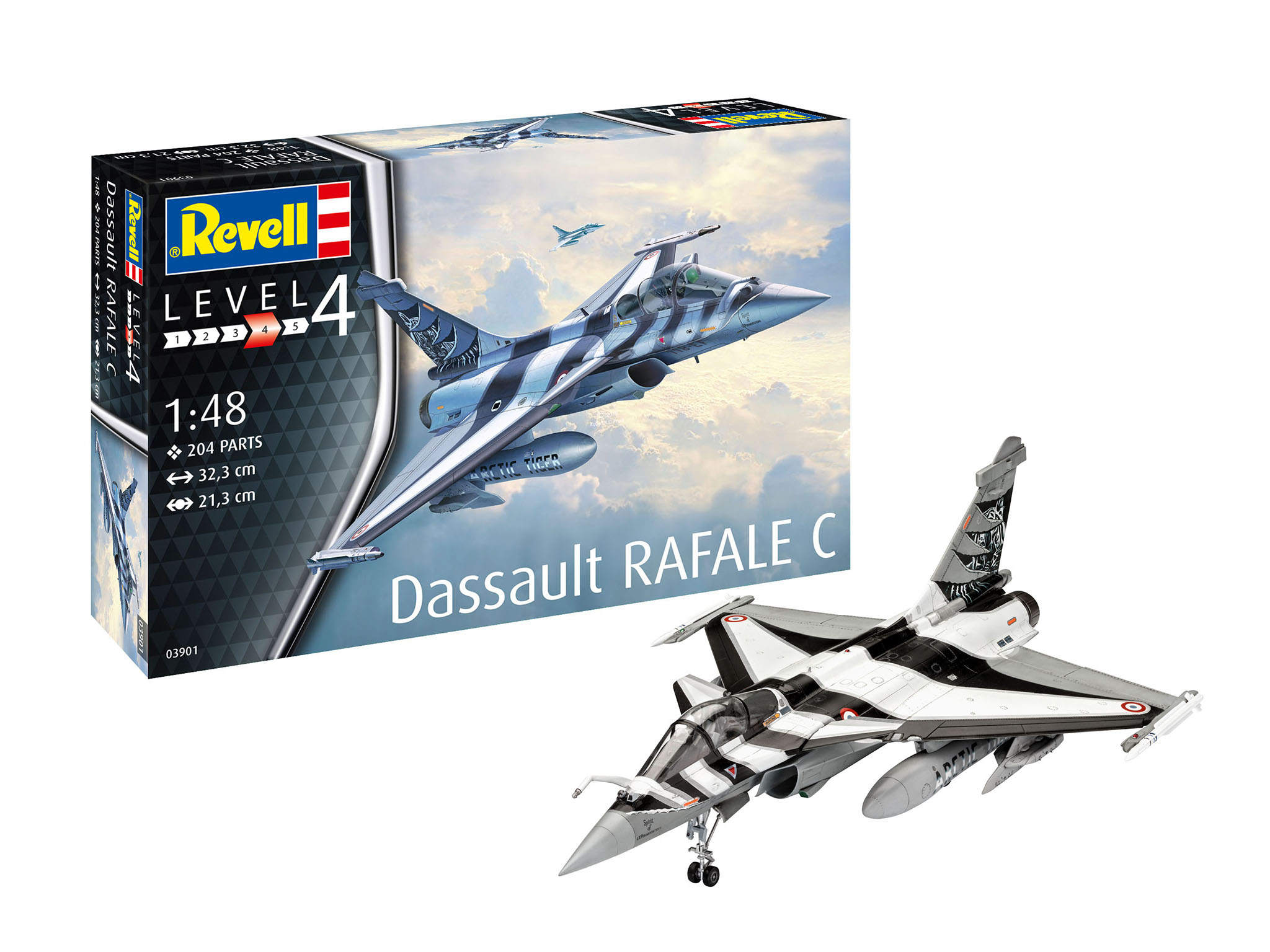 Revell 03901 Dassault Aviation Rafale C Modellbausatz Flugzeug, Jet, Kampfflugzeug, Bomber