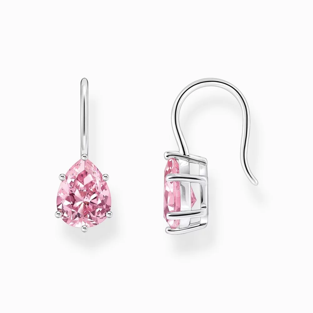 Thomas Sabo Ohrhänger Tropfen Zirkonia Pink Silber H2290-051-9