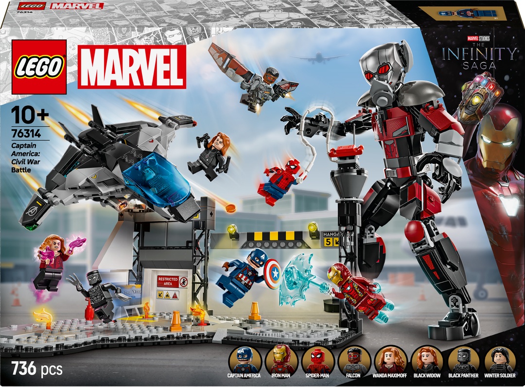 LEGO® MARVEL Super Heroes™ 76314 Captain America: Civil War Actionduell