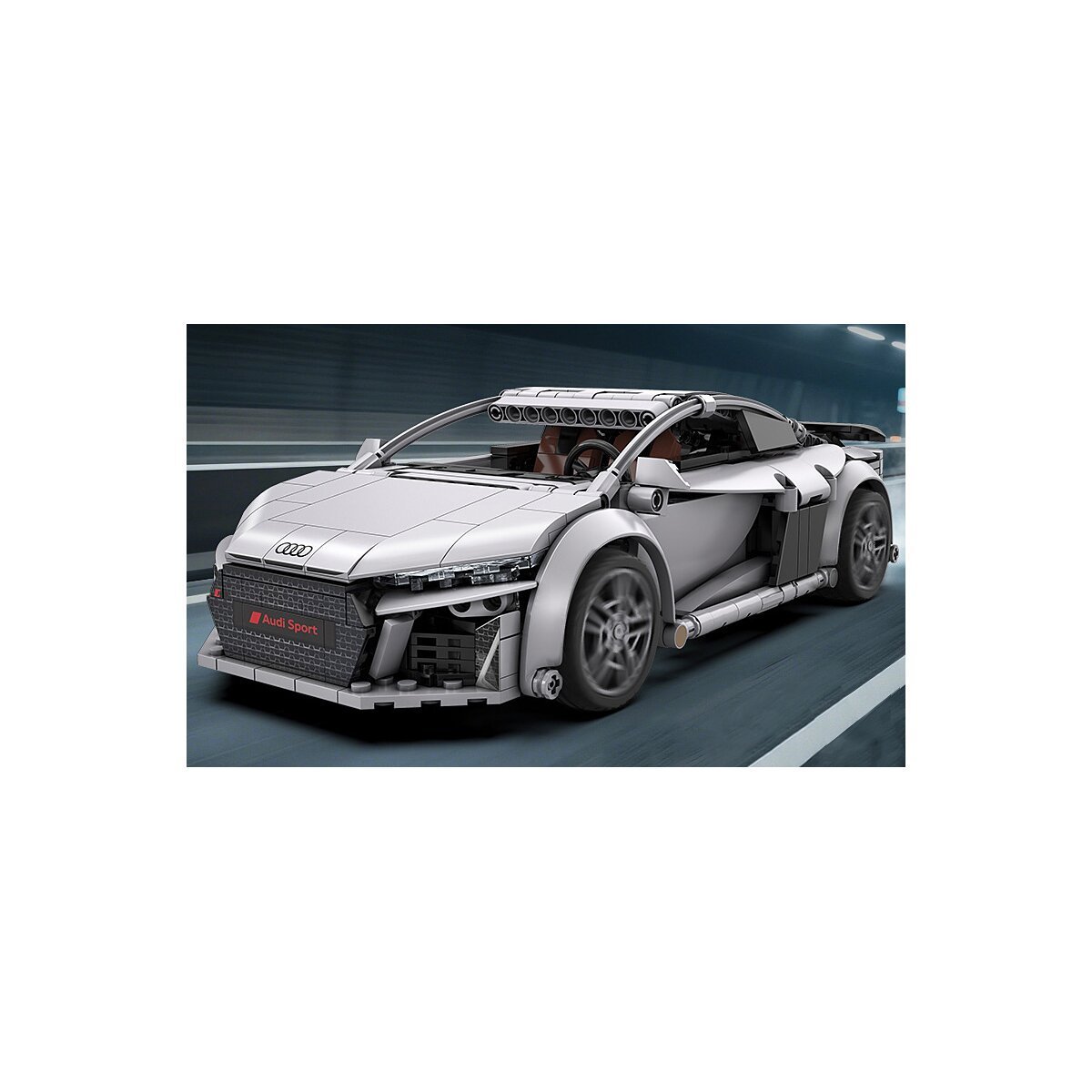 JAMARA CaDA Audi R8 Coupé 1:14 grau 2,4GHz Bricks ab 6 Jahren