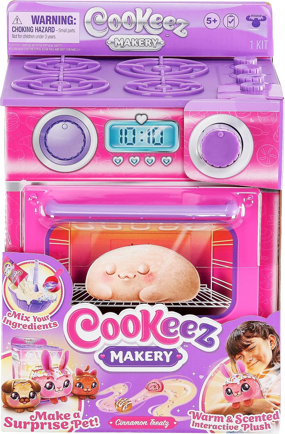 Cookeez Makery Pinker Backofen mit Kuchen, der sich in ein Plüschtier verwandelt Cookeez Makery Backofen in Pink Spielset zum Backen und Verwandeln von Kuchen in Plüschtiere