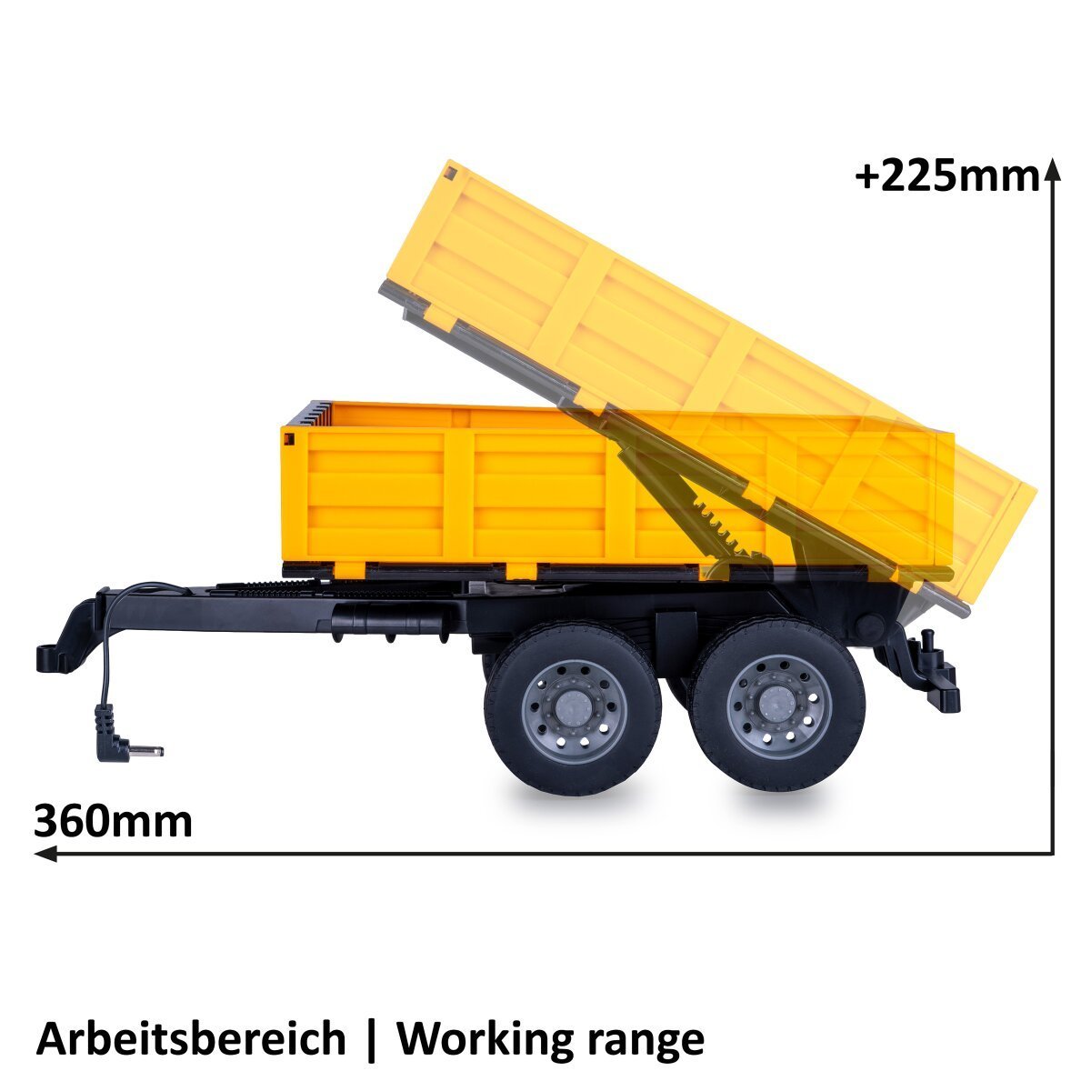JAMARA Kipper gelb für RC-Traktor 1:16 ab 6 Jahren