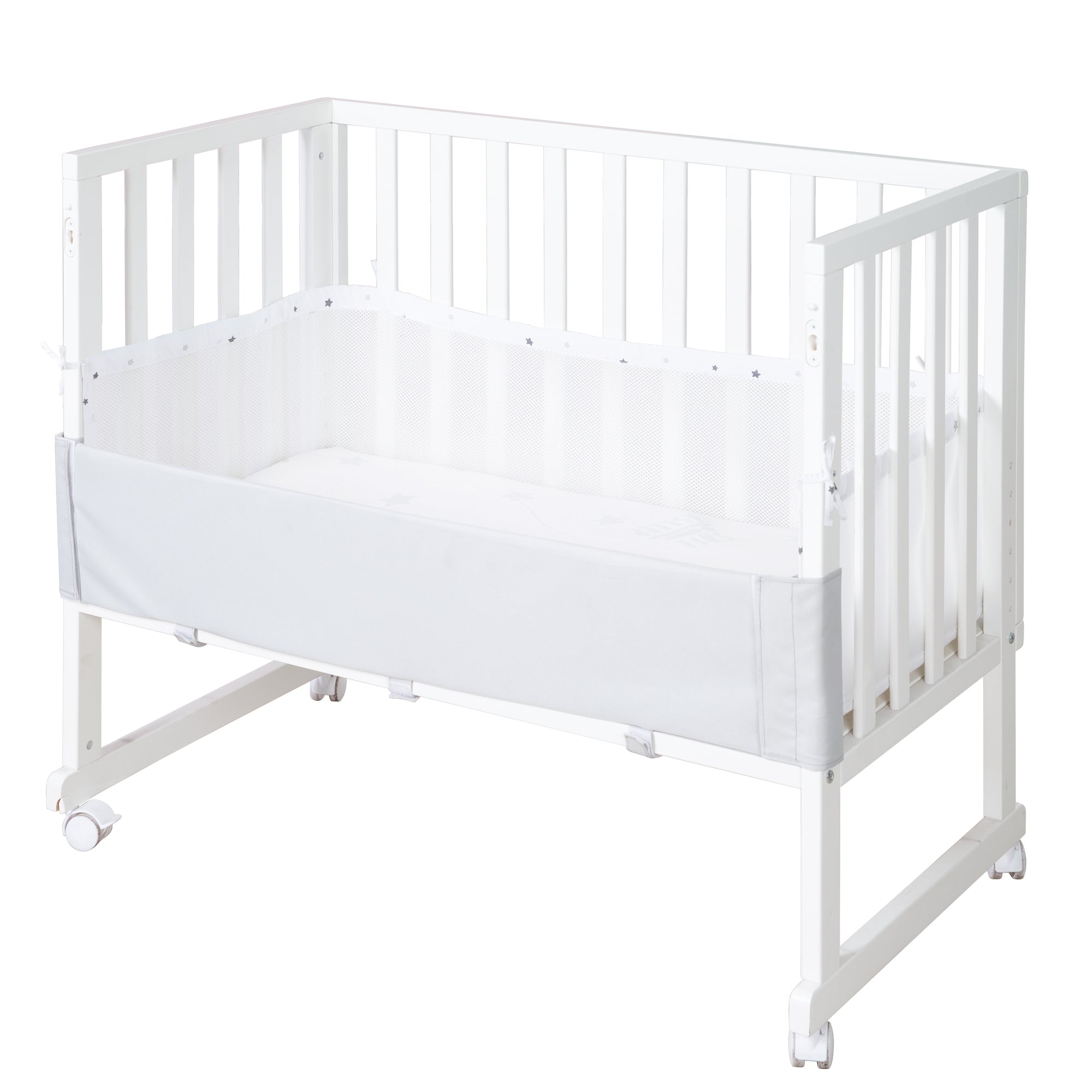 Roba 8961WE8M235 Stuben- Beistellbett 3in1, Barriere grau weiß – Stubenbetten - Bild 4 Roba 8961WE8M235 Stuben- Beistellbett 3in1, Barriere grau weiß – Stubenbetten - Produktbild 4