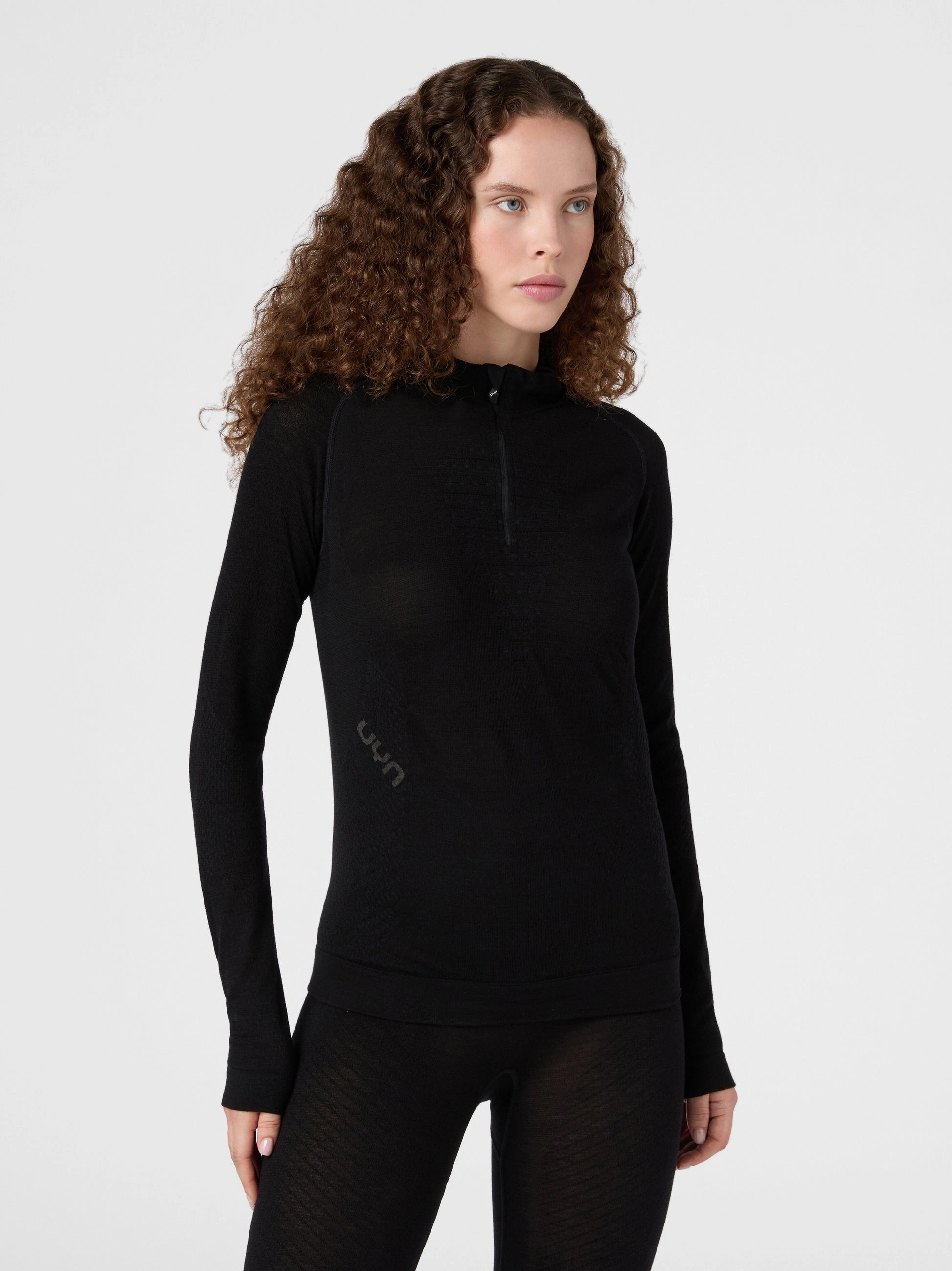 UYN Damen Fusyon Biotech UW Shirt Long_SL Zip Up U100519B000 - Schwarz GR. L/XL UYN Damen Fusyon Biotech UW Shirt Long_SL Zip Up U100519B000 - Schwarz GR. L/XL