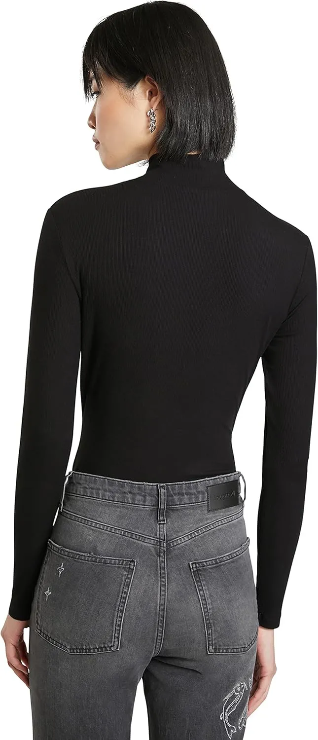 Desigual Damen Bodyshirt „Mind, Body, Soul“ - Schwarz gemustert 21WWTKCK2000 GR. S Desigual Damen Bodyshirt „Mind, Body, Soul“ - Schwarz gemustert 21WWTKCK2000 GR. S