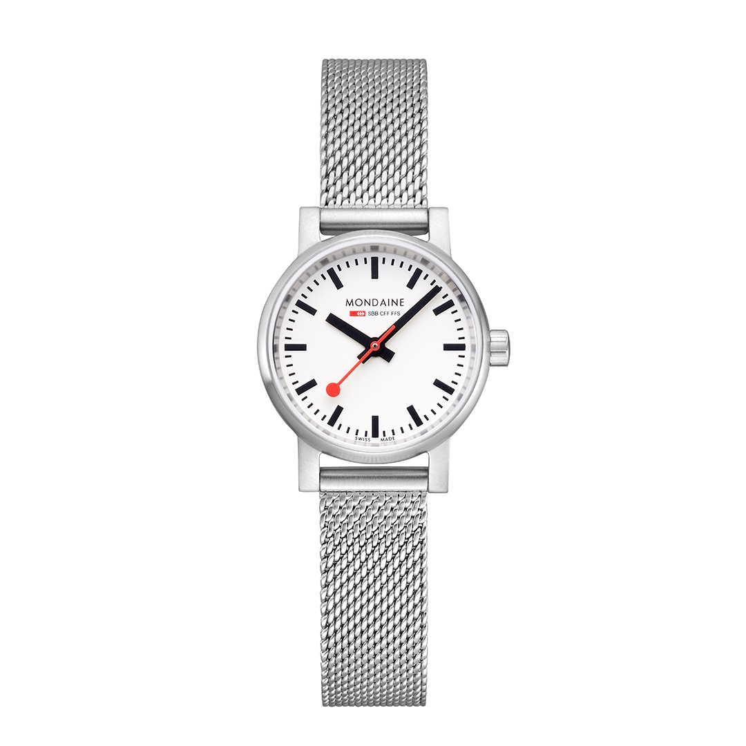Mondaine evo2 316L Stainless steel Wiße MSE.26110.SM Mondaine, evo2, 316L, Stainless, steel, Wiße, MSE.26110.SM, Armbanduhr, Arm, Körperteil, Person