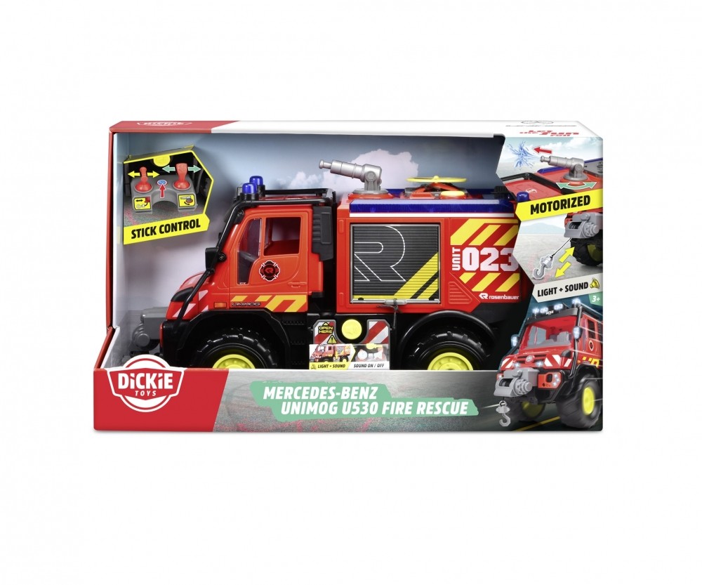 Dickie Toys Unimog U530 Fire Rescue 203719033 Maschine, Rad, Transport, Lastwagen, Fahrzeug