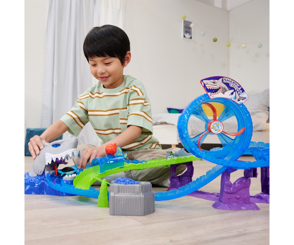 Dickie Toys White Shark Track Set 10005190 Junge, Kind, Männlich, Person