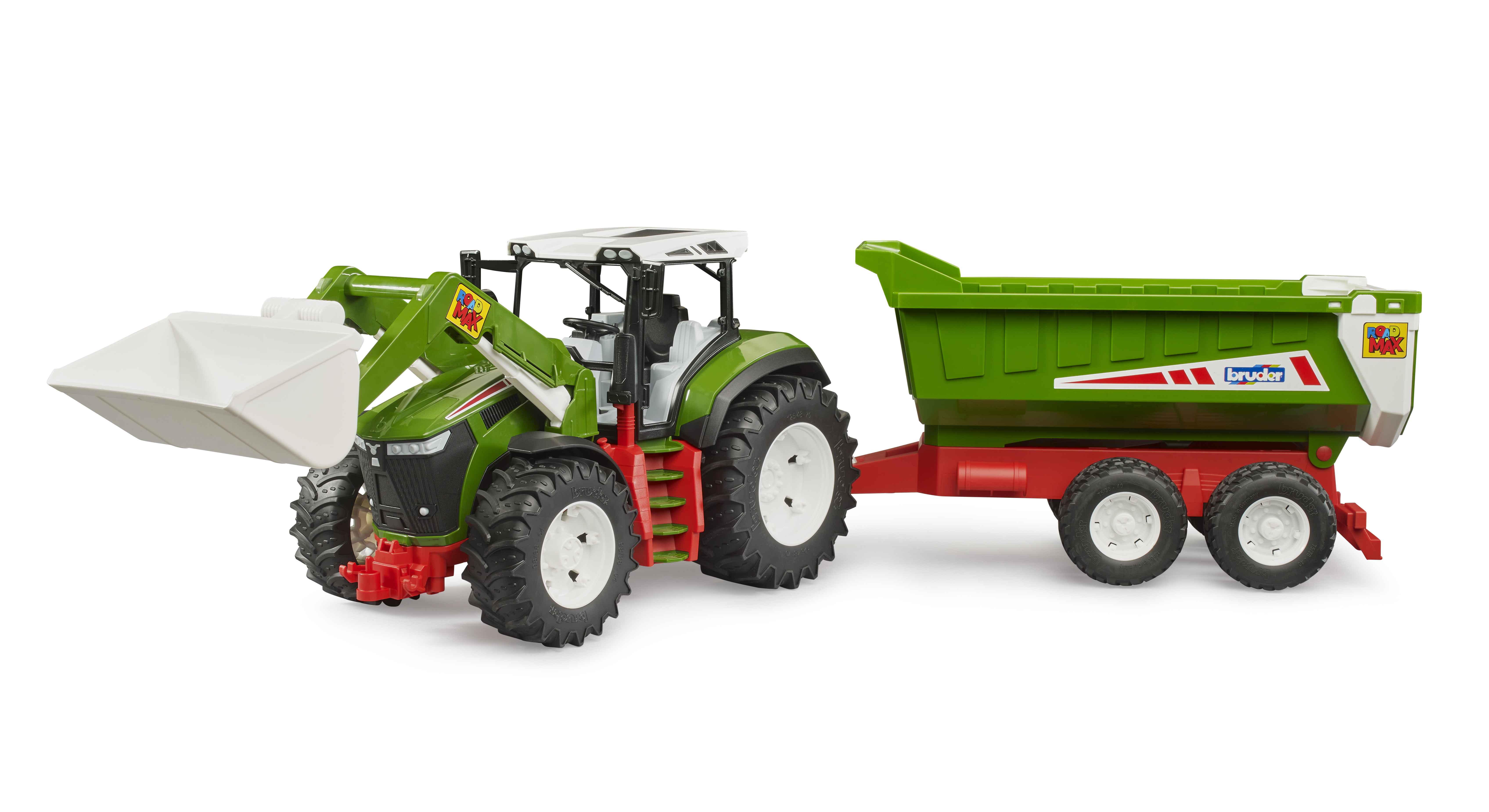 BRUDER 03452 - Roadmax Traktor mit Frontlader und Kippanhänger BRUDER 03452 - Roadmax Traktor mit Frontlader und Kippanhänger