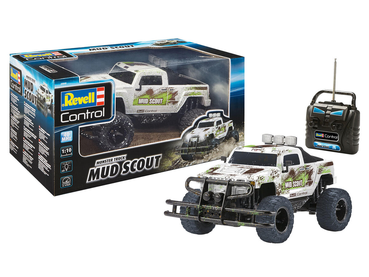 Revell_24643_RC_Monster_Truck_\"Mud_Scout\"_Revell_Control_Ferngesteuertes_Auto, Maschine, Rad