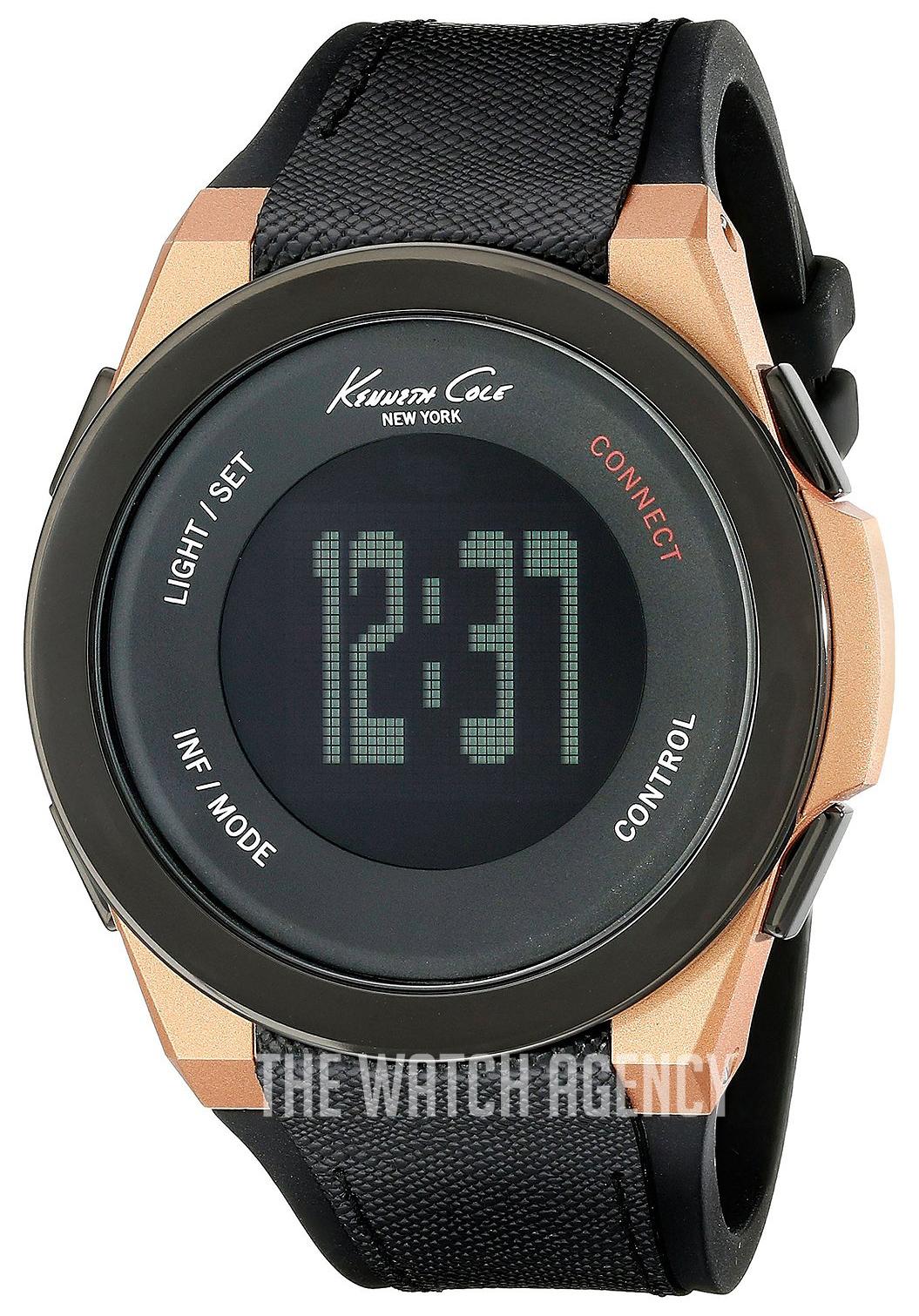 Kenneth Cole New Tech Herrenuhr Rose Gold Schwarz