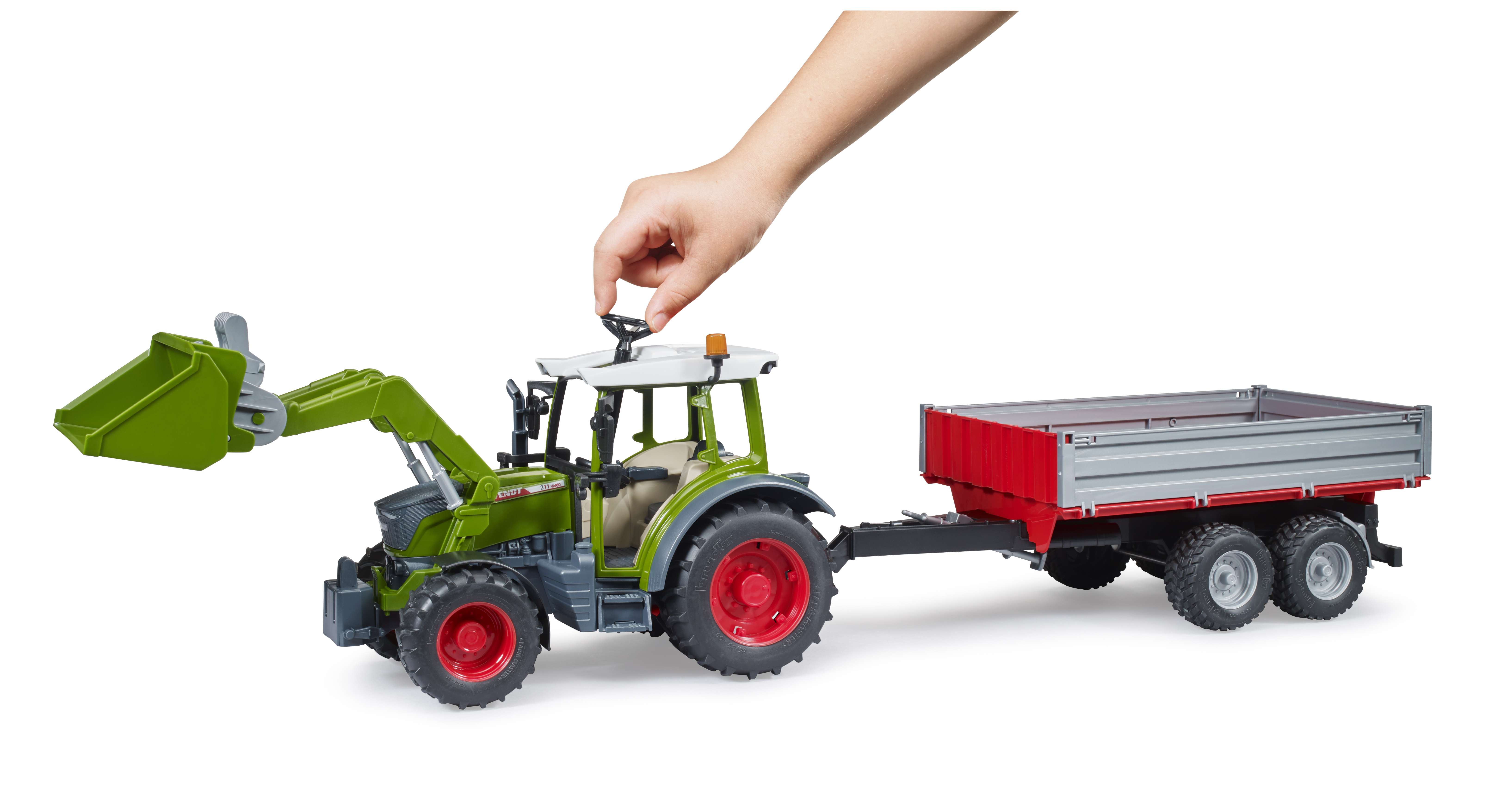 BRUDER 02182 - Fendt Vario 211 mit Frontlader und Bordwandanhänger - Bild 10 BRUDER 02182 - Fendt Vario 211 mit Frontlader und Bordwandanhänger - Bild 10
