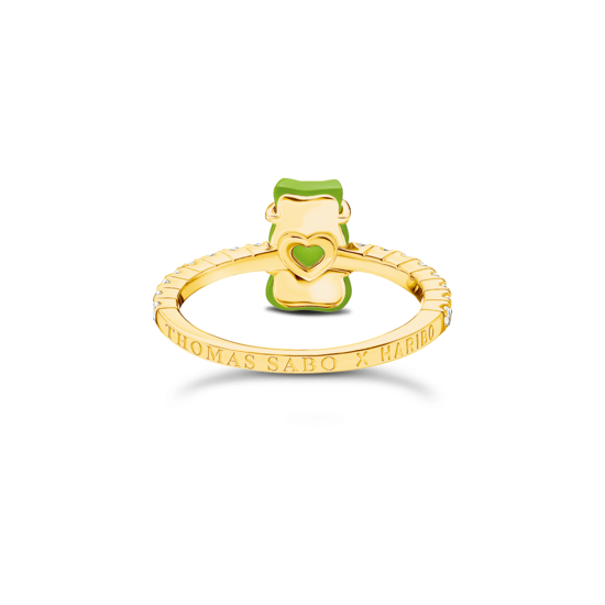 Thomas Sabo Ring Haribo Mit Golbär Steine Gr. 54 Grün TR2459-414-6-54 Zubehor, Schmuck, Ring, Gold