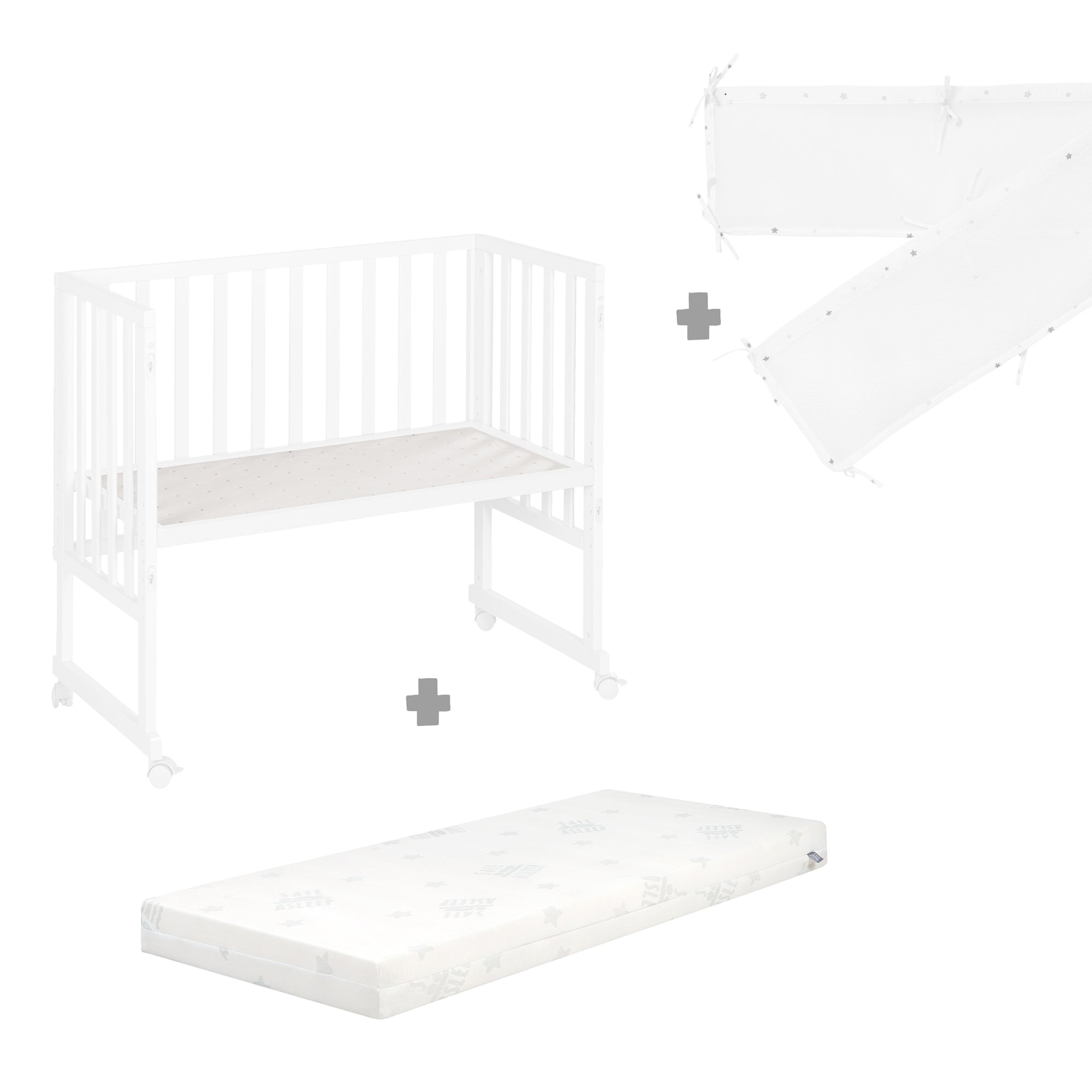 Roba 8961WE8M235 Stuben- Beistellbett 3in1, Barriere grau weiß – Stubenbetten - Bild 12 Roba 8961WE8M235 Stuben- Beistellbett 3in1, Barriere grau weiß – Stubenbetten - Produktbild 12