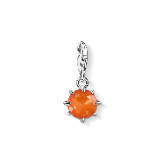 Thomas, Sabo, Anhänger, Charm-Club, Geburtsstein, Januar, 925, Sterling, Silber, Achat, Zirkonia, Rot, 1793-625-10, Zubehor, Ohrring, Schmuck, Edelstein, Halskette