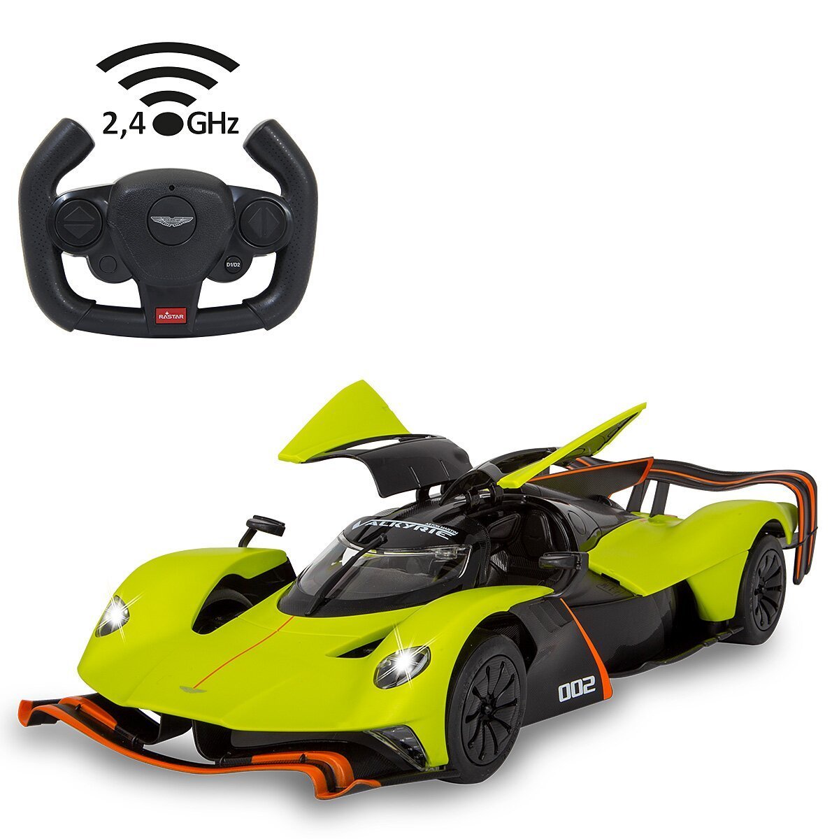 JAMARA Aston Martin Valkyrie AMR Pro 1:14 grün 2,4GHz Tür manuell ab 6 Jahren