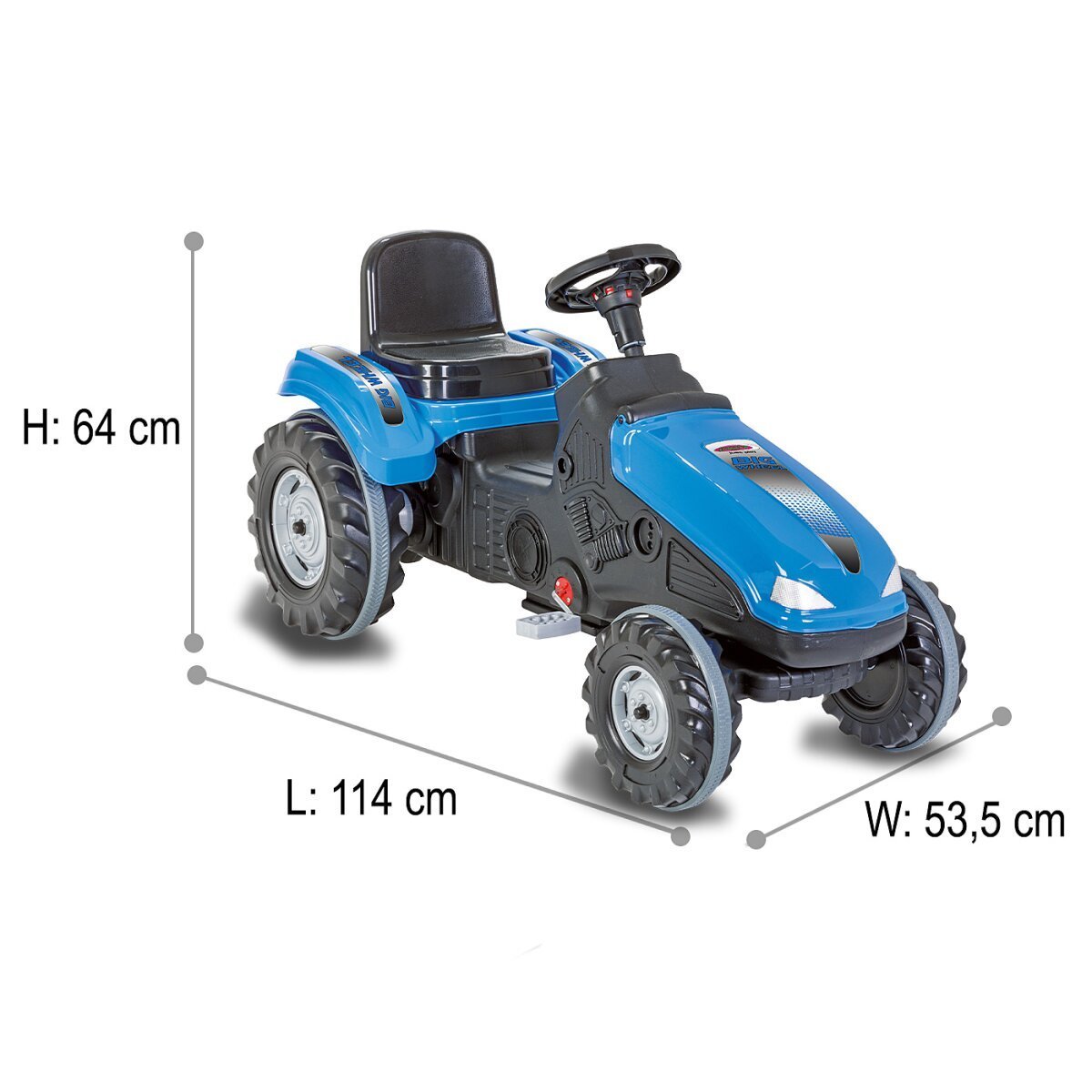 JAMARA Trettraktor Big Wheel blau ab 3 Jahren