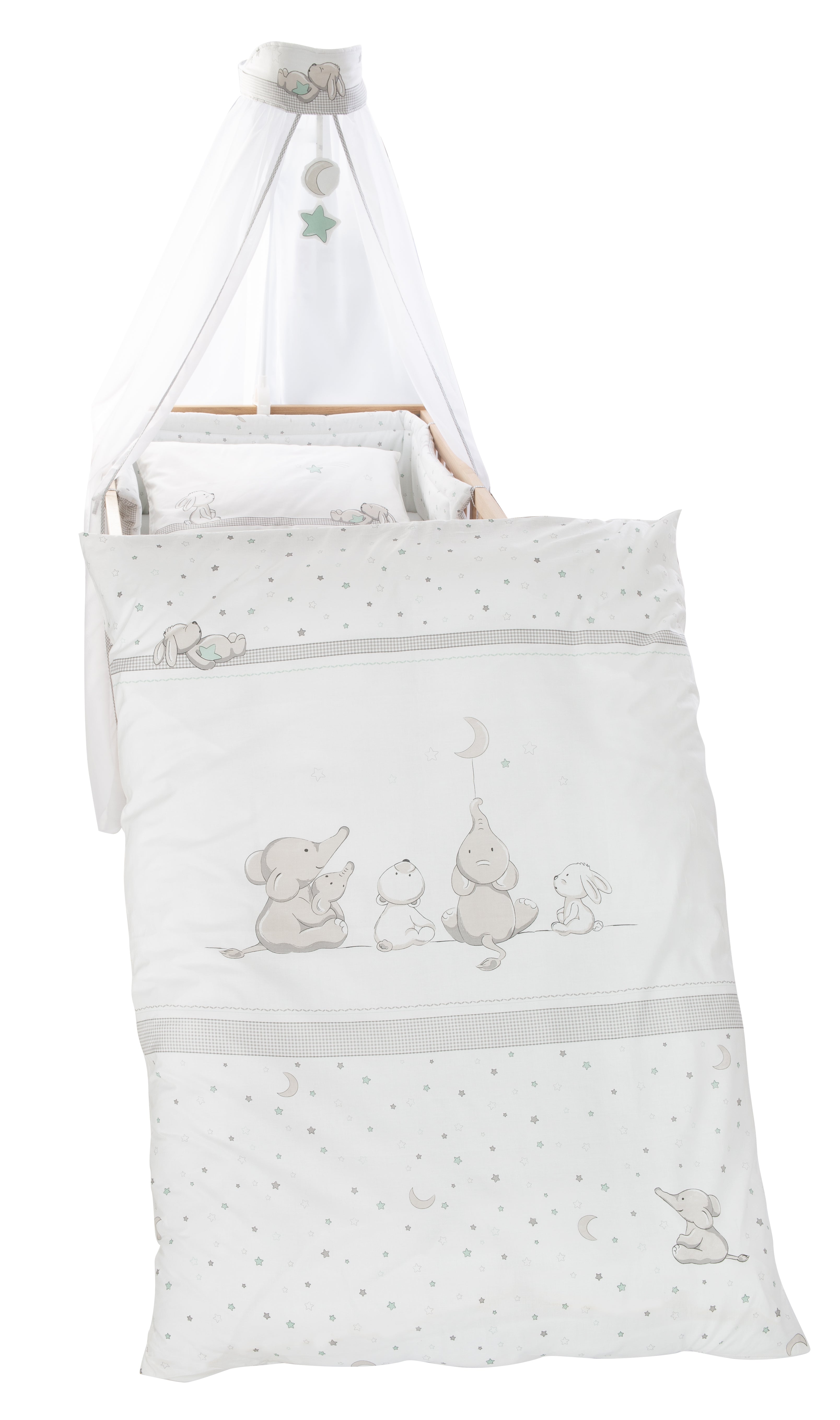 Roba 1492S209 Kinderbettgarnitur Sternenzauber grau – Bettwäschen - grau - Bettwäschen - Produktbild 1