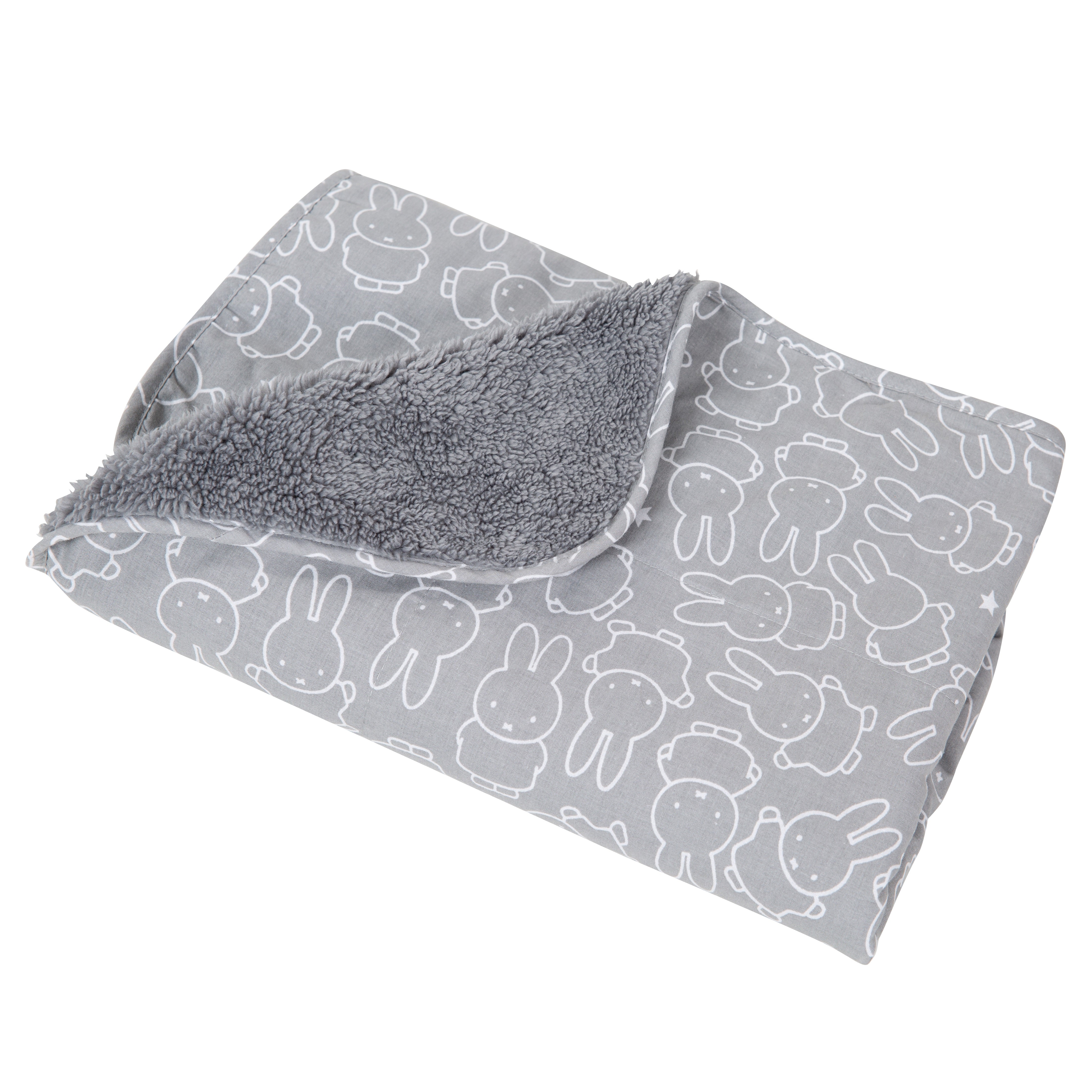 Roba 306100V210 Kuscheldecke Miffy grau – Heim Textilien - Bild 2 Roba 306100V210 Kuscheldecke Miffy grau – Heim Textilien - Produktbild 2