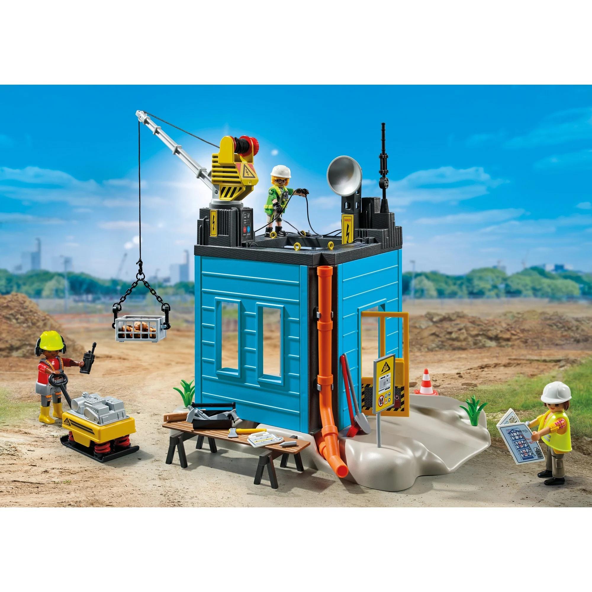 Playmobil 71650 ACT!ON HEROES - Baustelle mit Elektroniker & Seilwinde Playmobil 71650 ACT!ON HEROES - Baustelle mit Elektroniker & Seilwinde