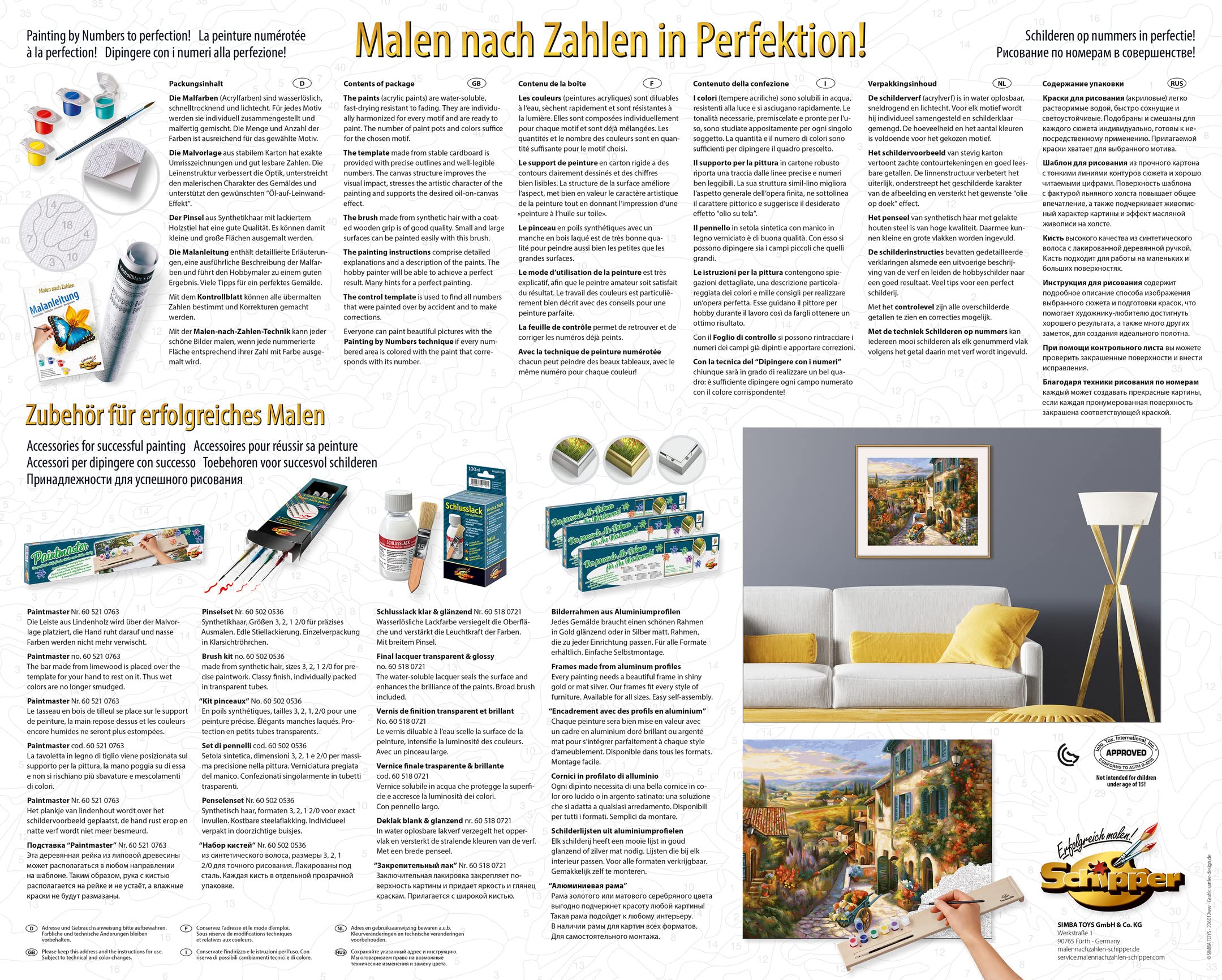 Schipper Mnz - Toskanische Idylle - Malset Mit Mediterranem Flair 609130879 Werbung, Plakat, Seite, Text