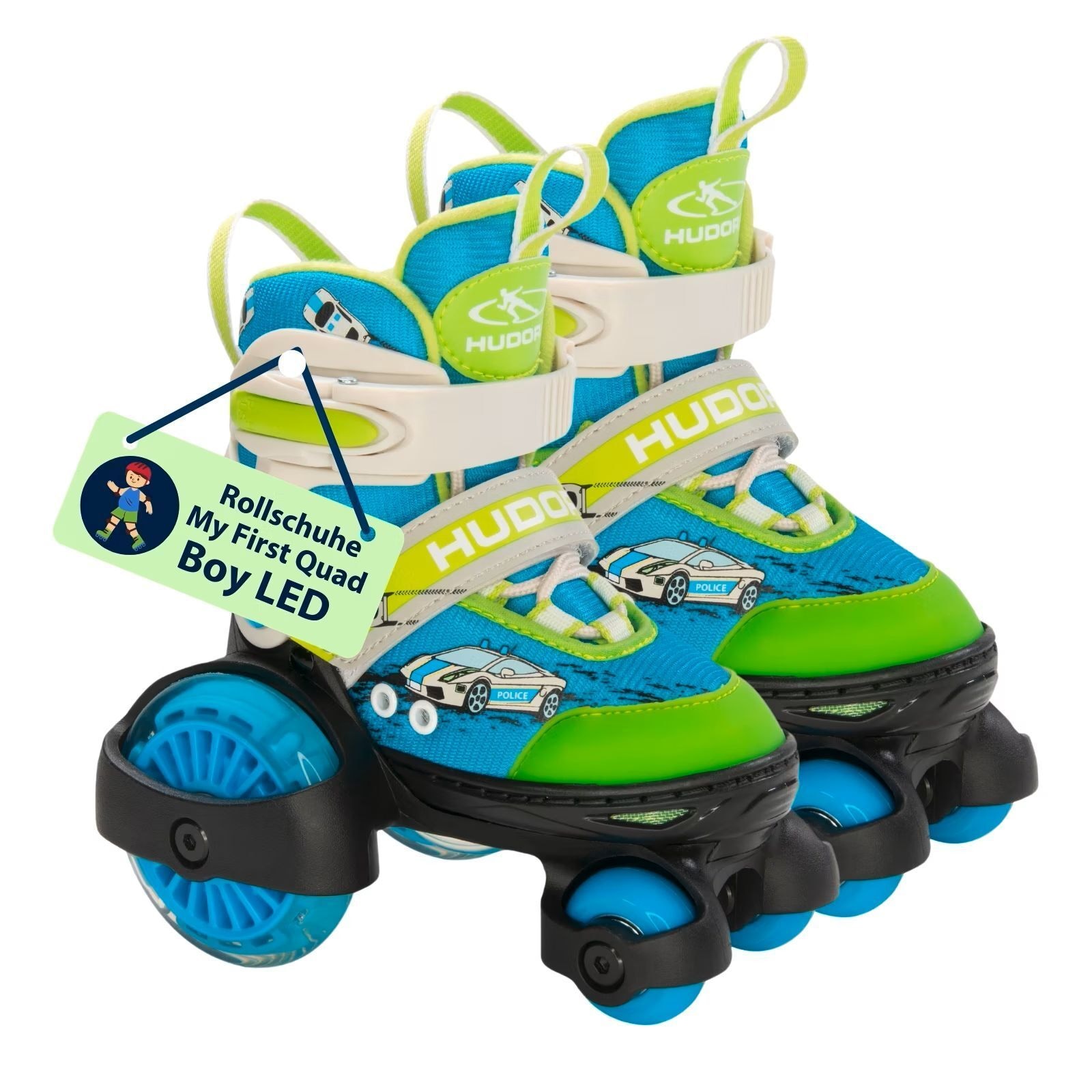 Produktfoto - Hudora - HUDORA Rollschuh My First Quad LED, Boy, Gr. 26-29 - Modell HUDORA 22050