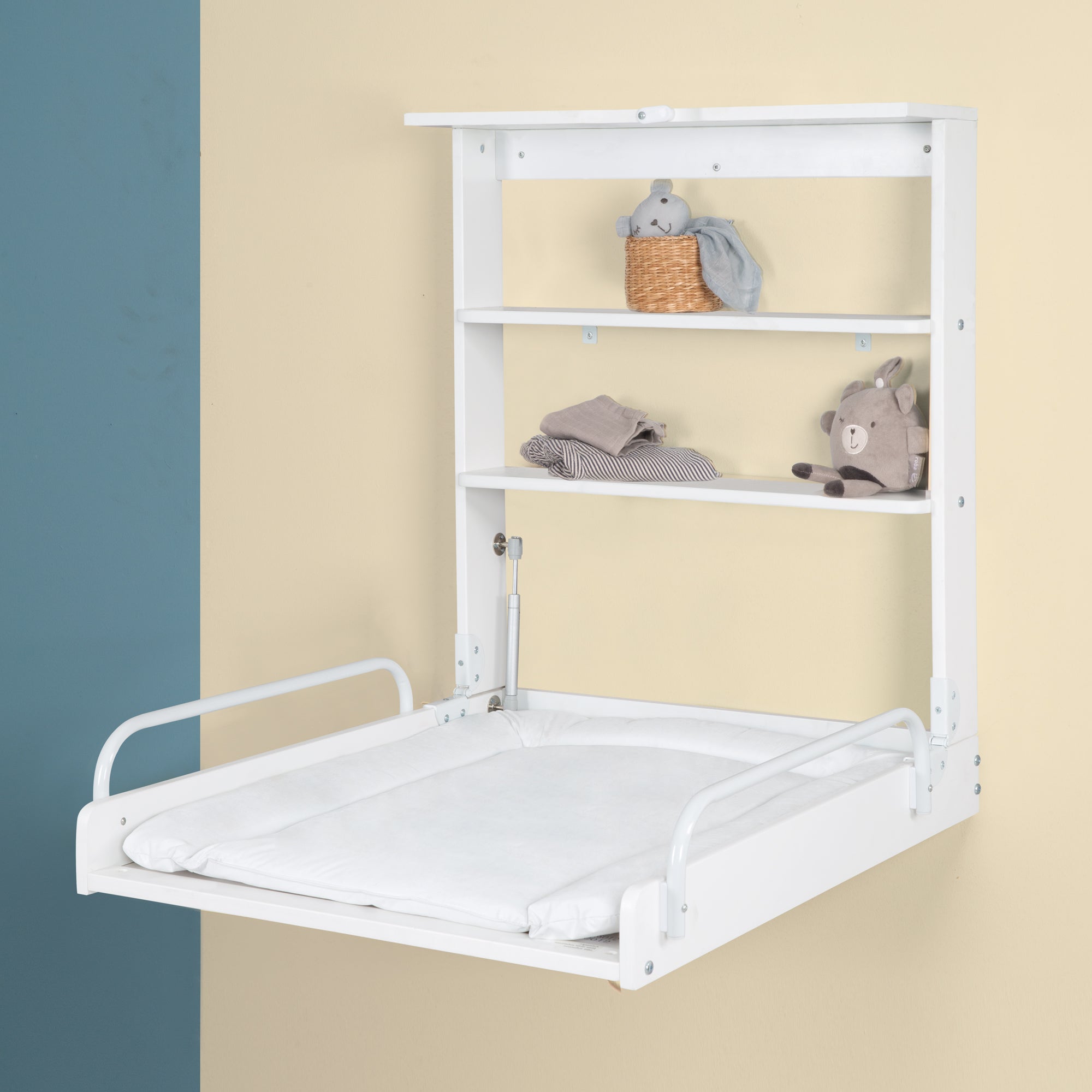 Roba 212015WEF184 Wandwickelregal weiss +Wickelauflage weiß – Wickeln & Baden - Bild 2 Roba 212015WEF184 Wandwickelregal weiss +Wickelauflage weiß – Wickeln & Baden - Produktbild 2