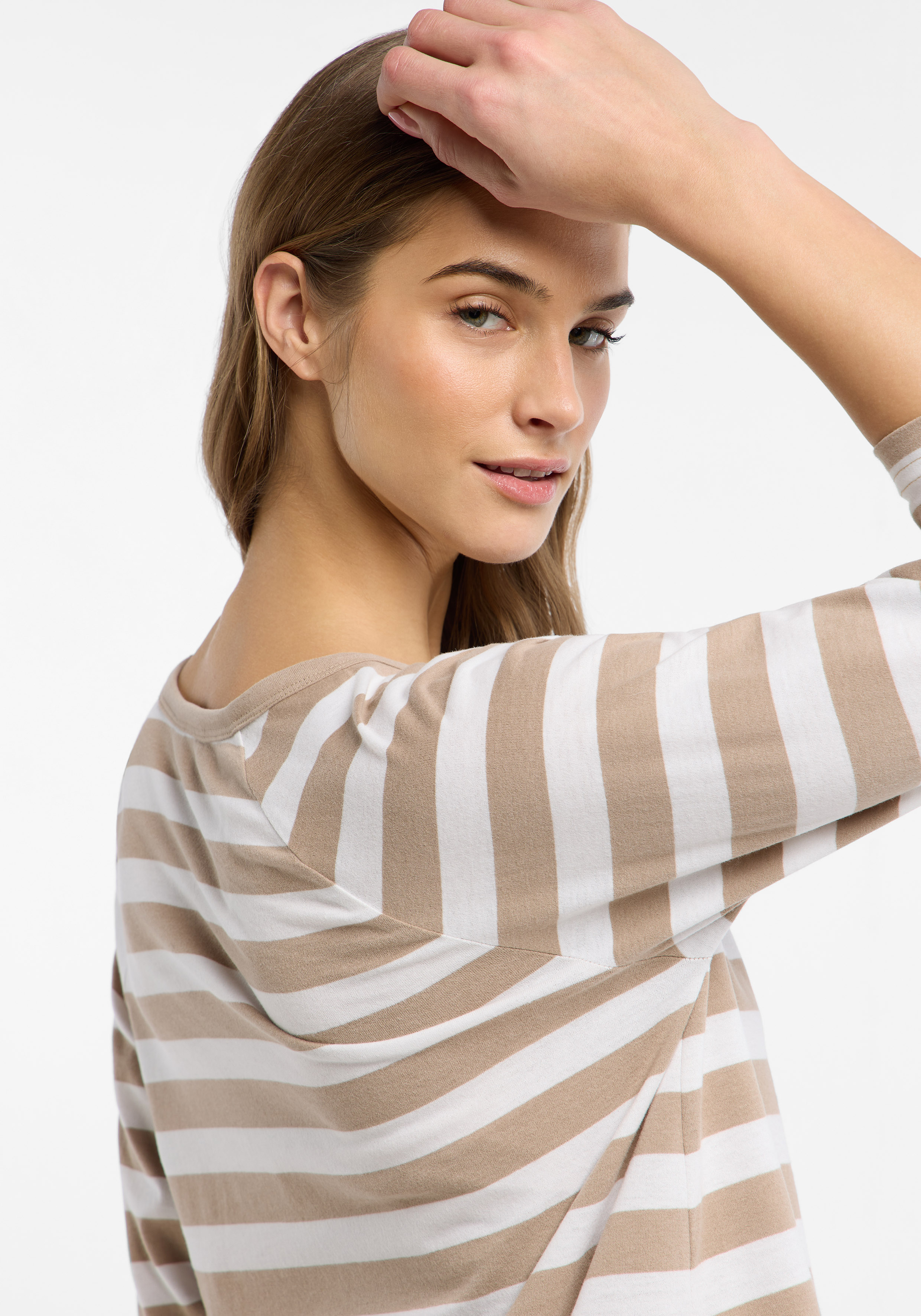 ELBSAND 3/4 SHIRT, CELIN, BEIGE/WEIß von Elbsand bei Conquest. Artikel ELB 70742/0011.