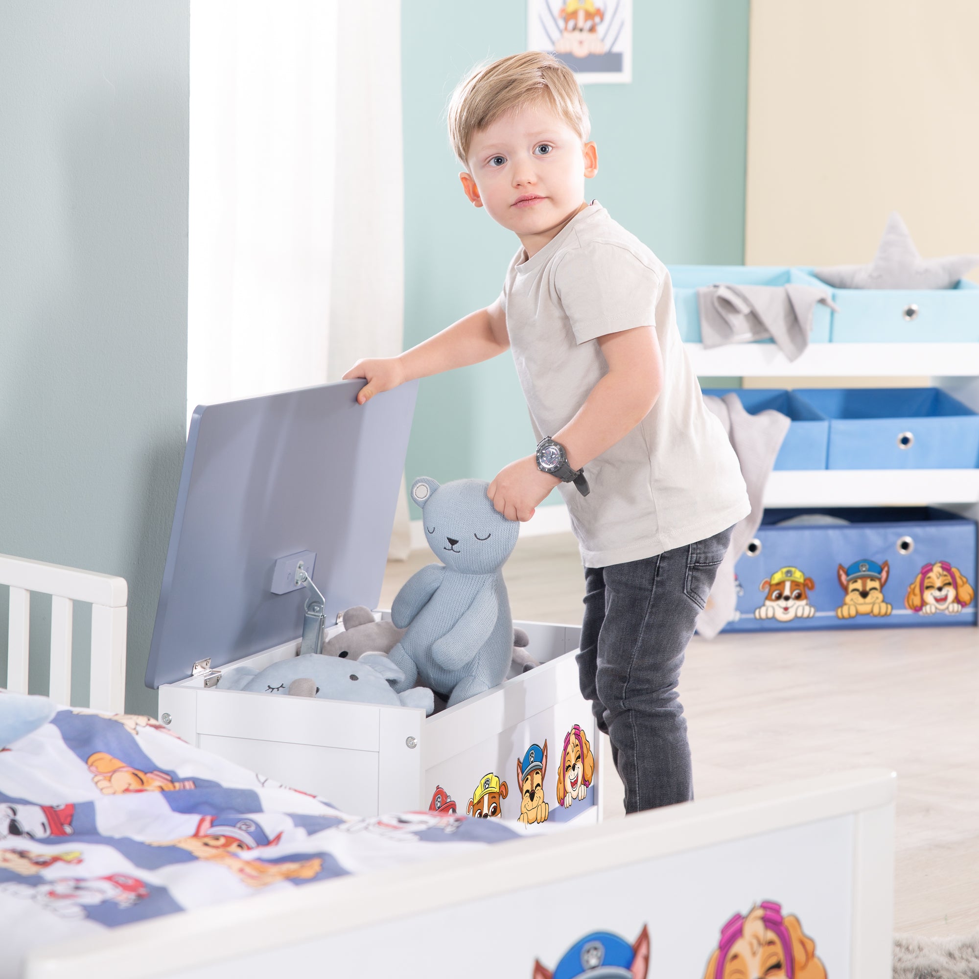 Roba 450518PW1 Spielzeugtruhe Paw Patrol weiß – Spielmöbel - Bild 5 Roba 450518PW1 Spielzeugtruhe Paw Patrol weiß – Spielmöbel - Produktbild 5