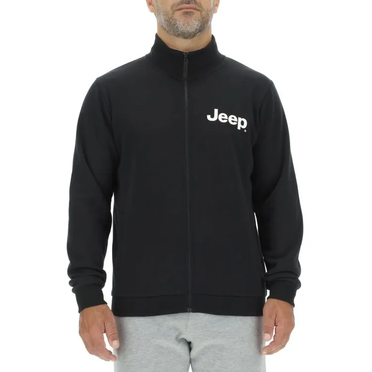 JEEP Herren Sweatjacke O103213BL - Dunkelblaue Sweatjacke mit Reißverschluss und Jeep-Logo GR. XXL